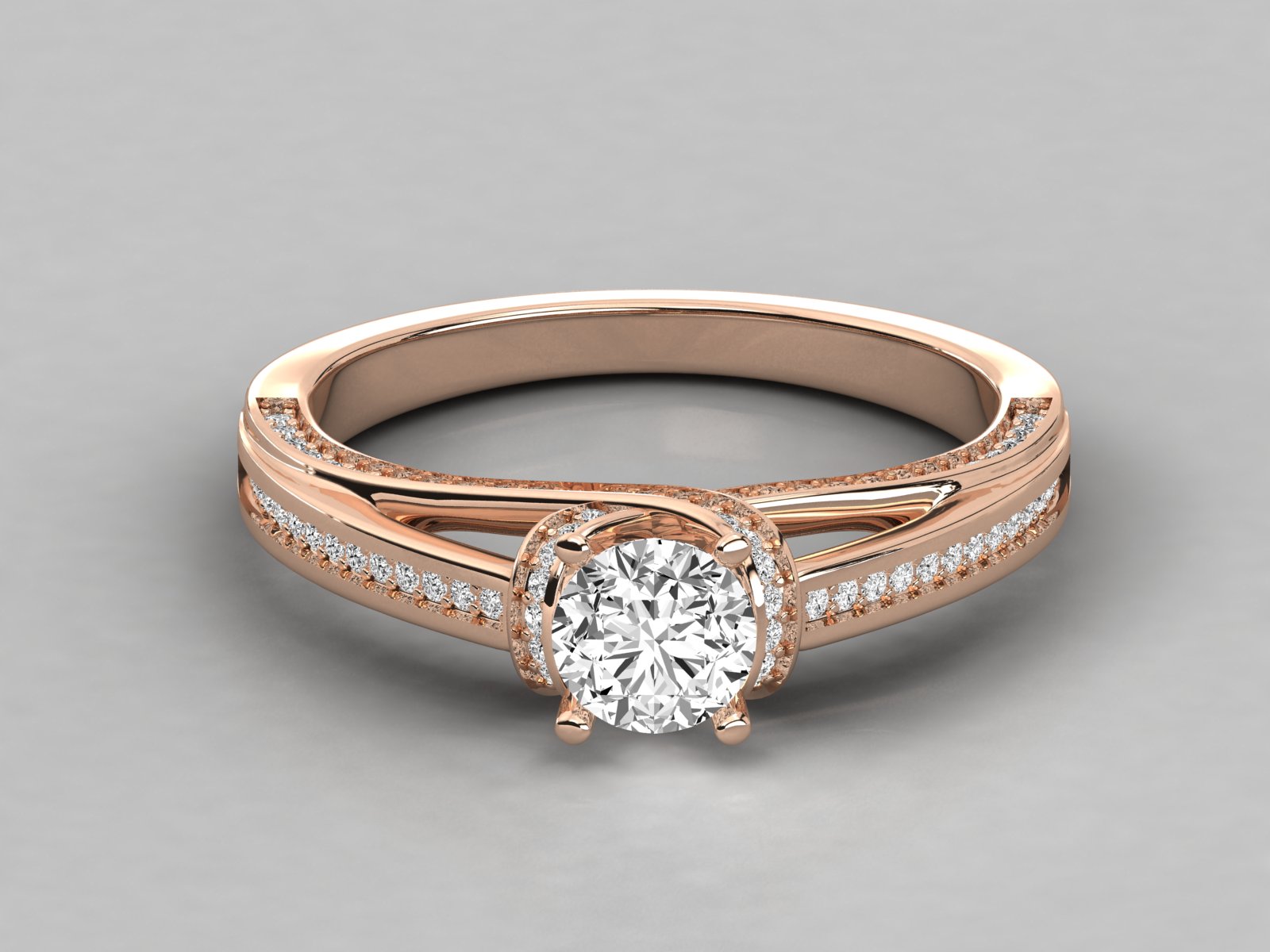 Rose Gold Plated Sterling Silver Ring