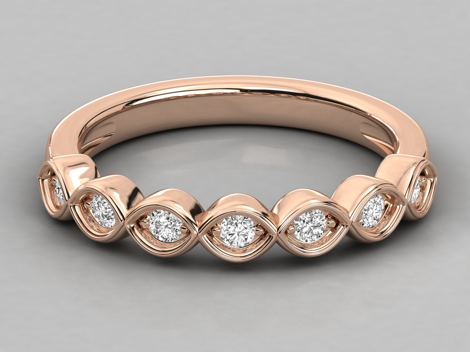 Rose Gold Plated Sterling Silver Ring