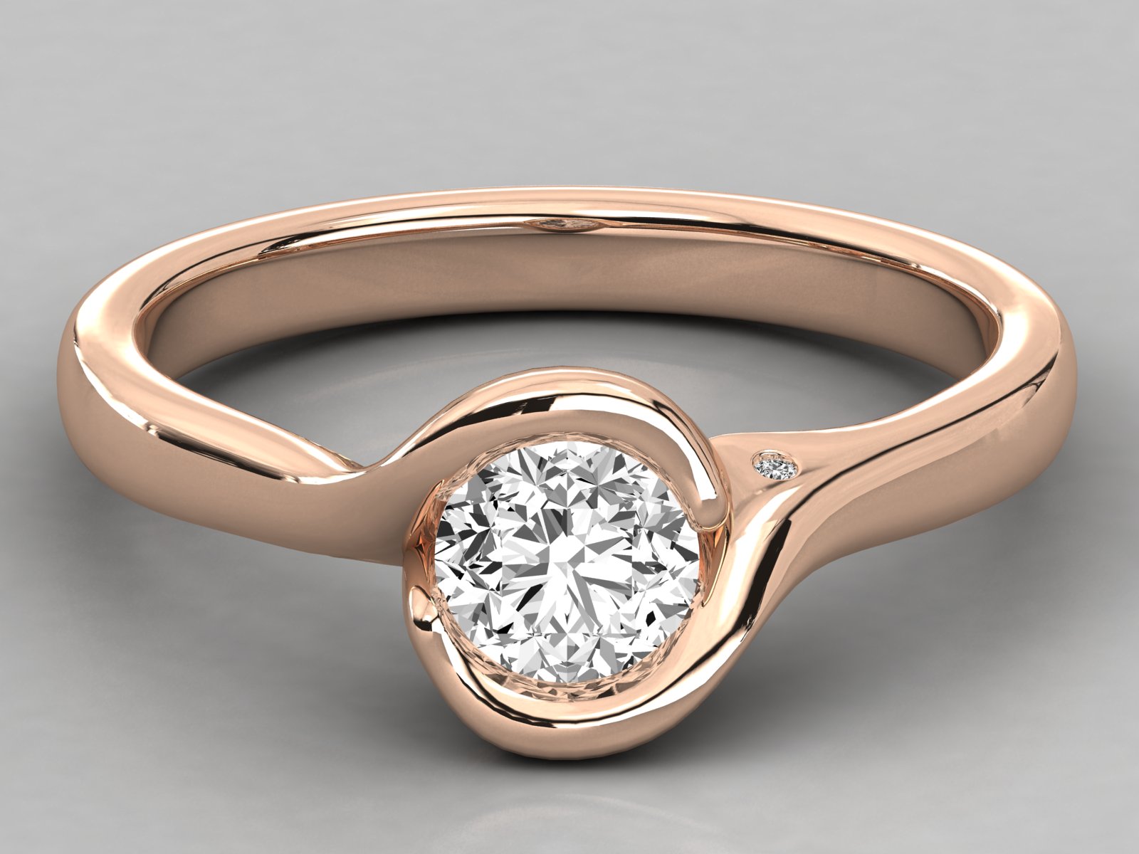 Rose Gold Plated Sterling Silver Ring