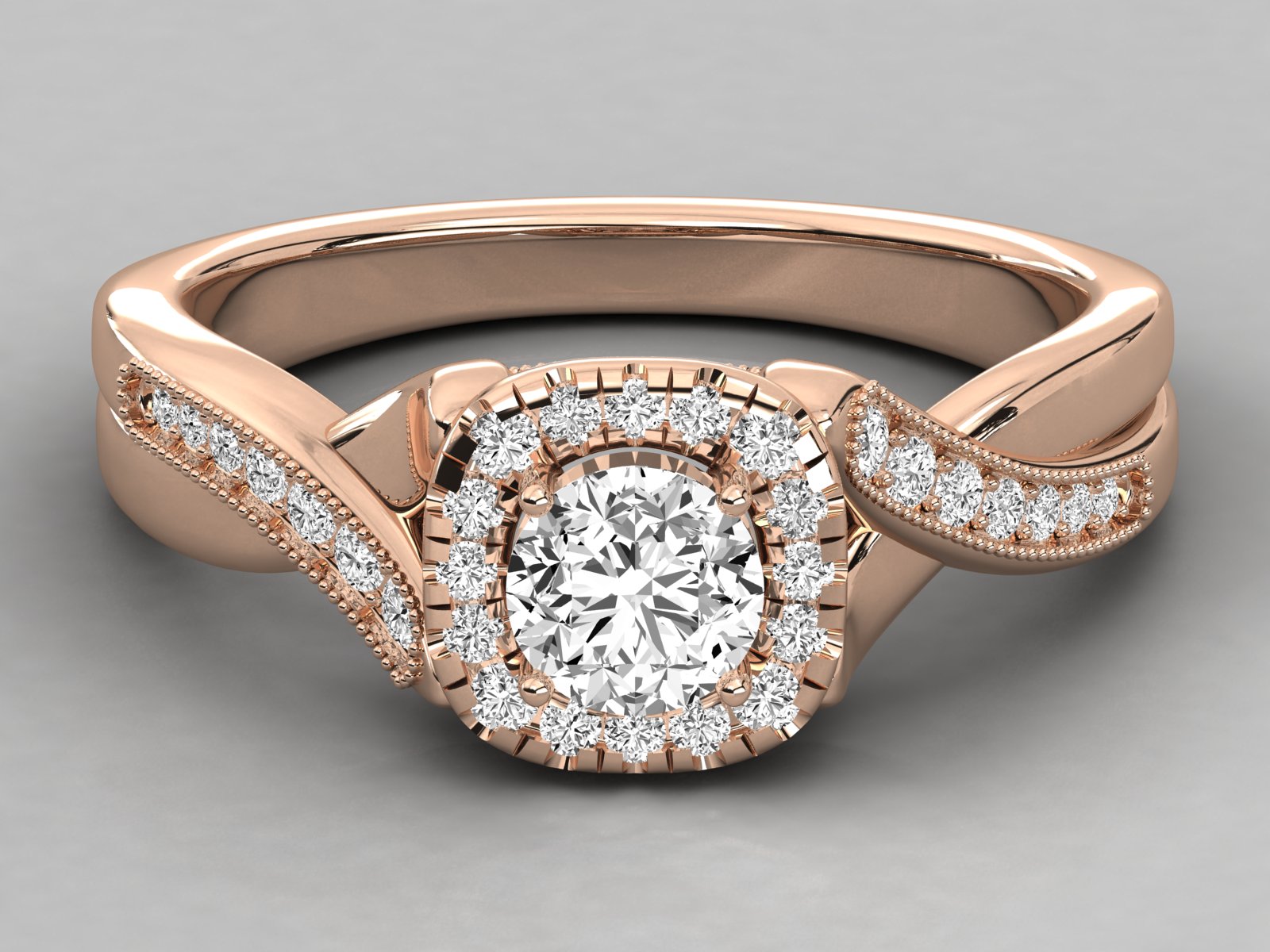 Rose Gold Plated Sterling Silver Ring