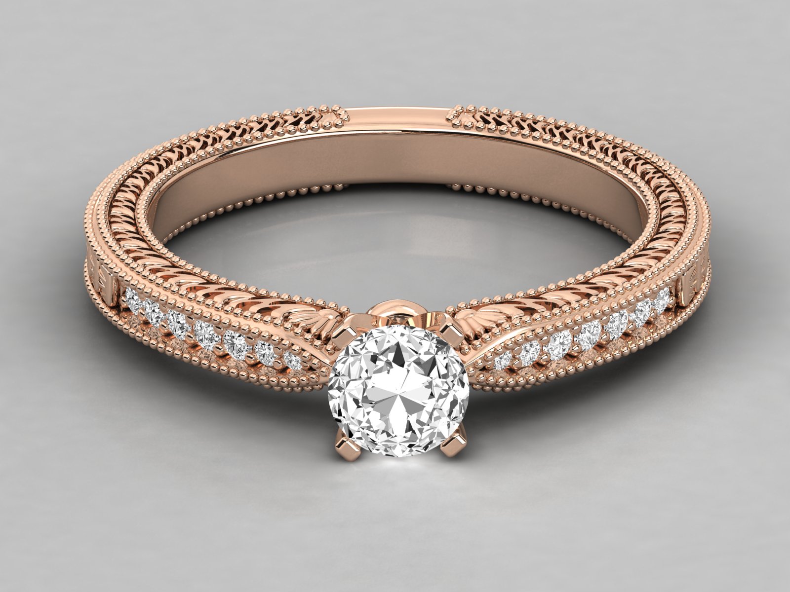 Rose Gold Plated Sterling Silver Ring