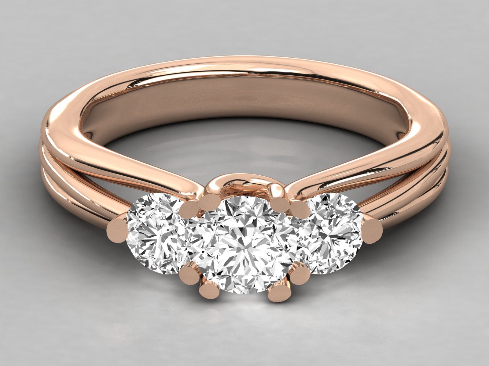 Rose Gold Plated Sterling Silver Ring