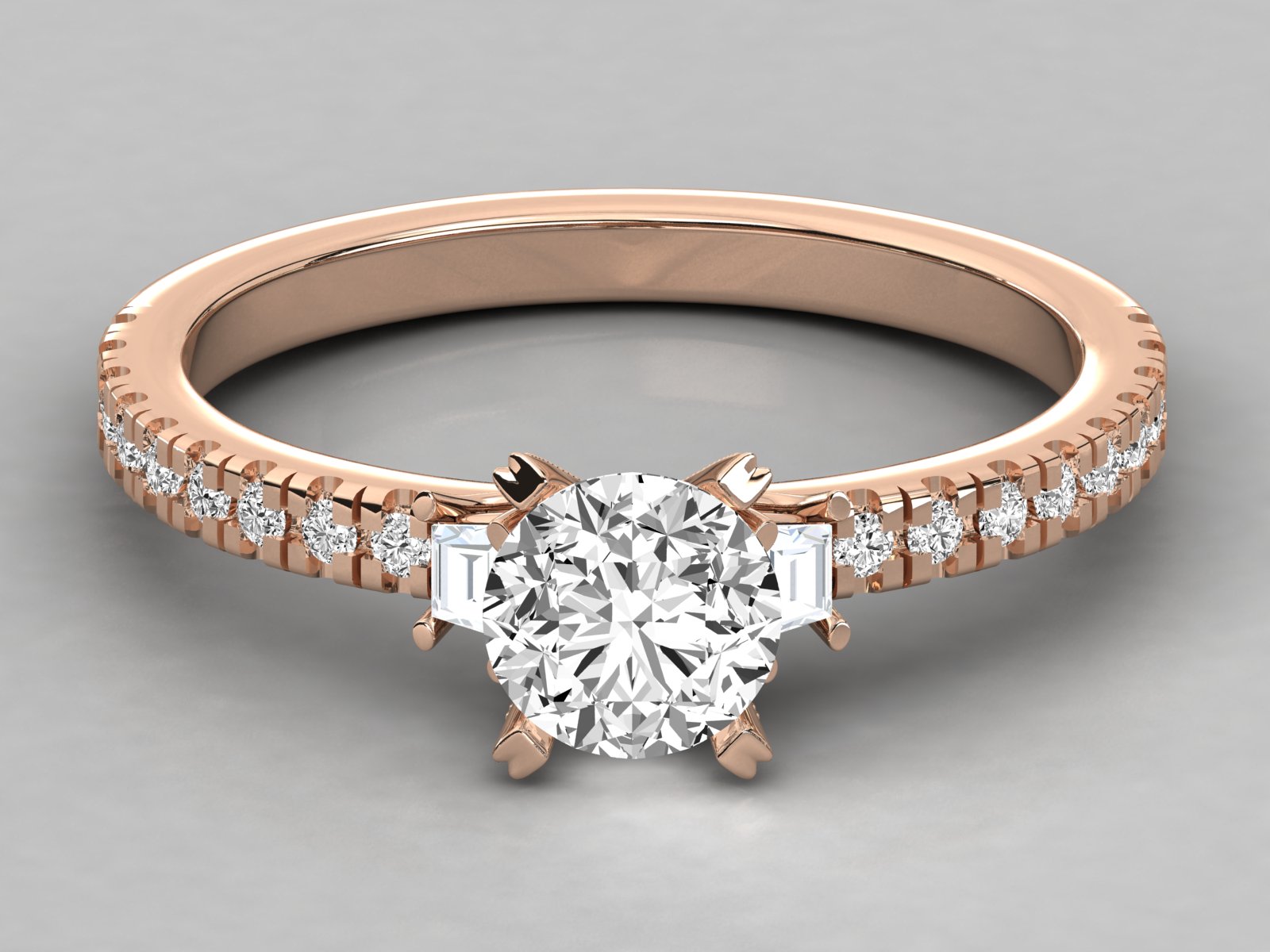 Rose Gold Plated Sterling Silver Ring