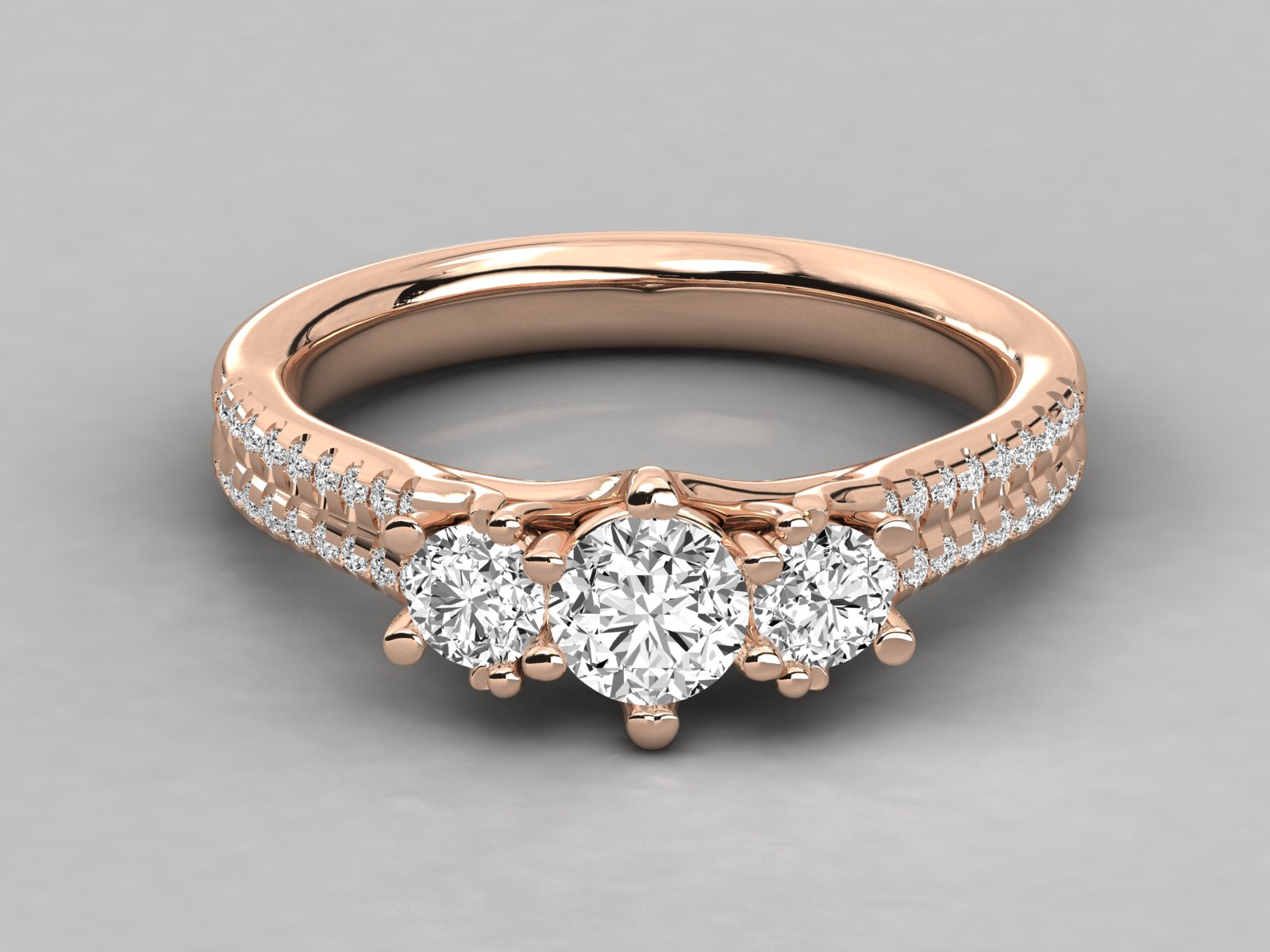 Rose Gold Plated Sterling Silver Ring