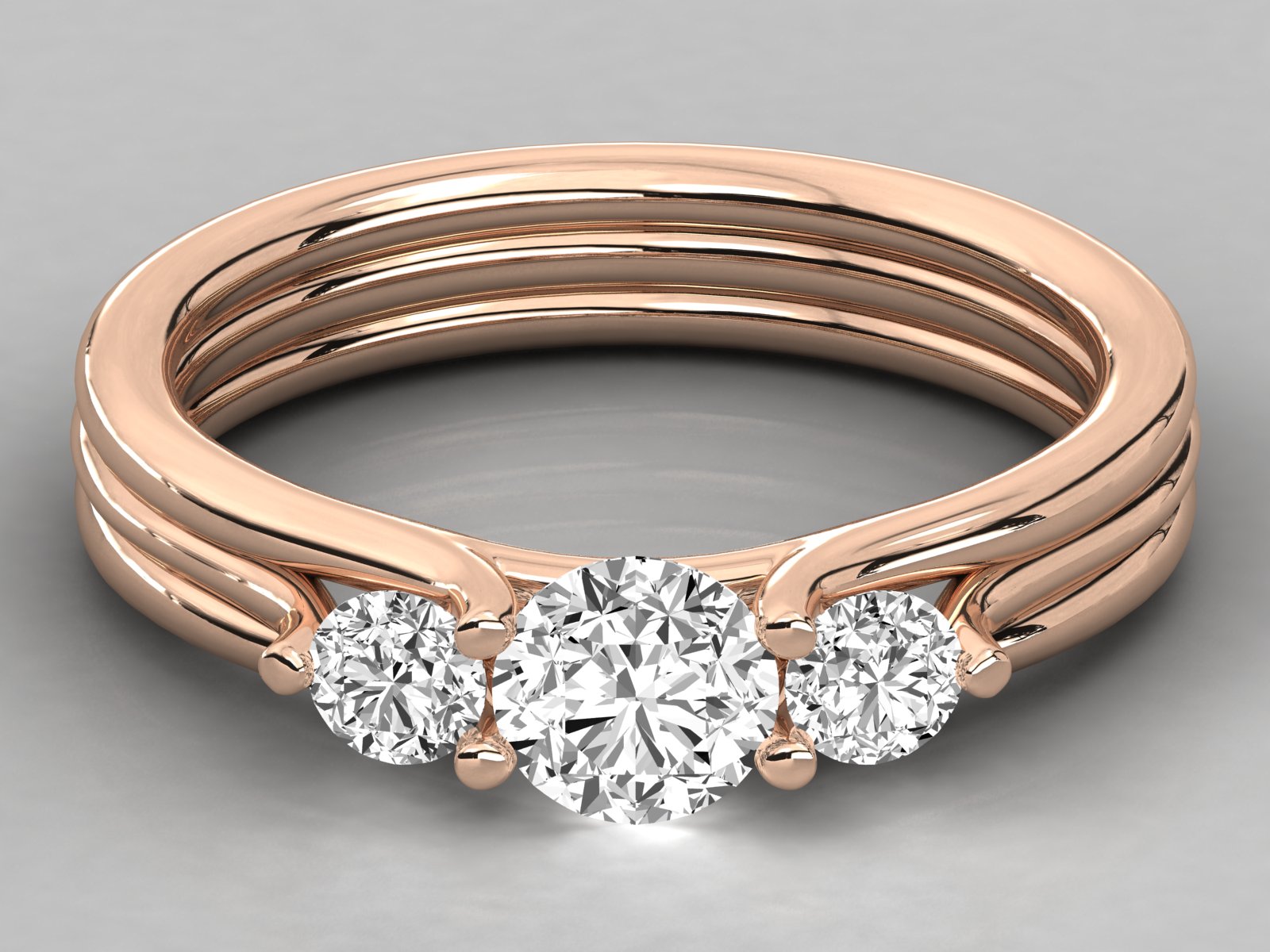 Rose Gold Plated Sterling Silver Ring