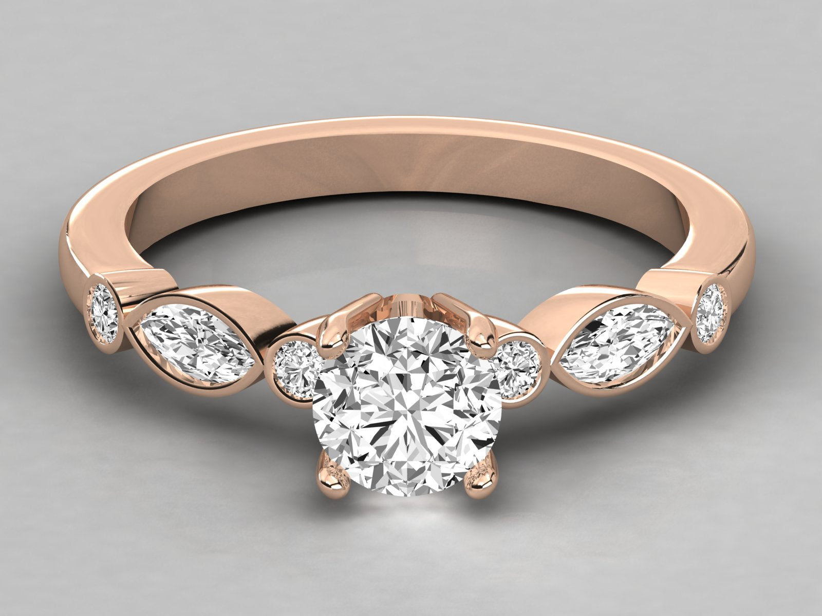 Rose Gold Plated Sterling Silver Ring