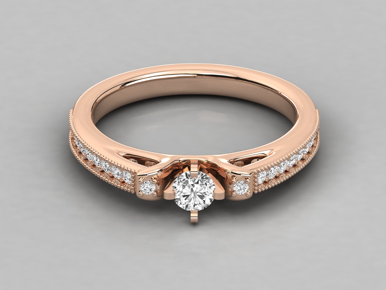 Rose Gold Plated Sterling Silver Ring