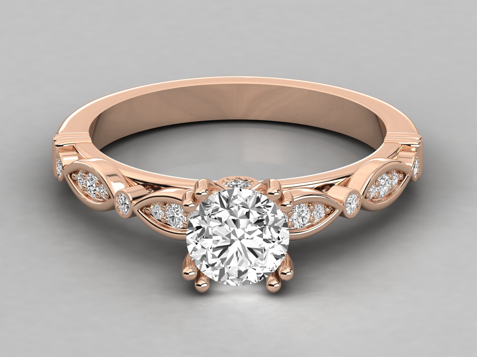 Rose Gold Plated Sterling Silver Ring