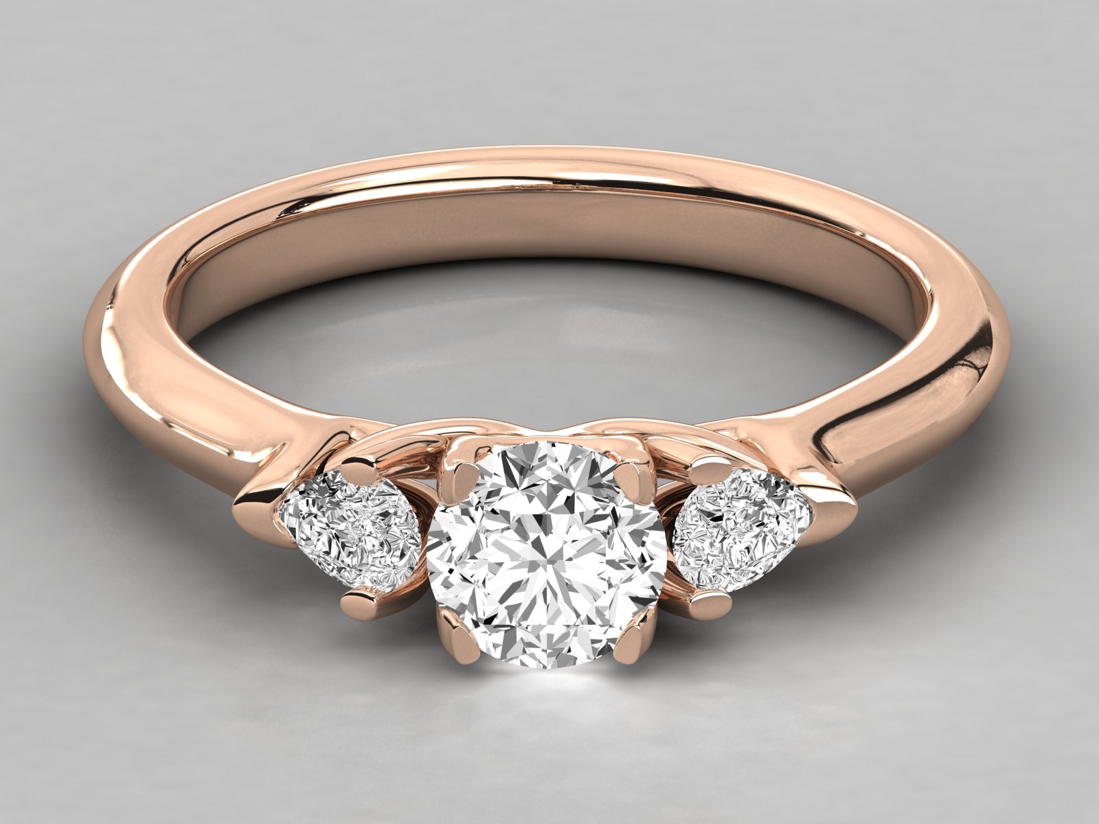 Rose Gold Plated Sterling Silver Ring