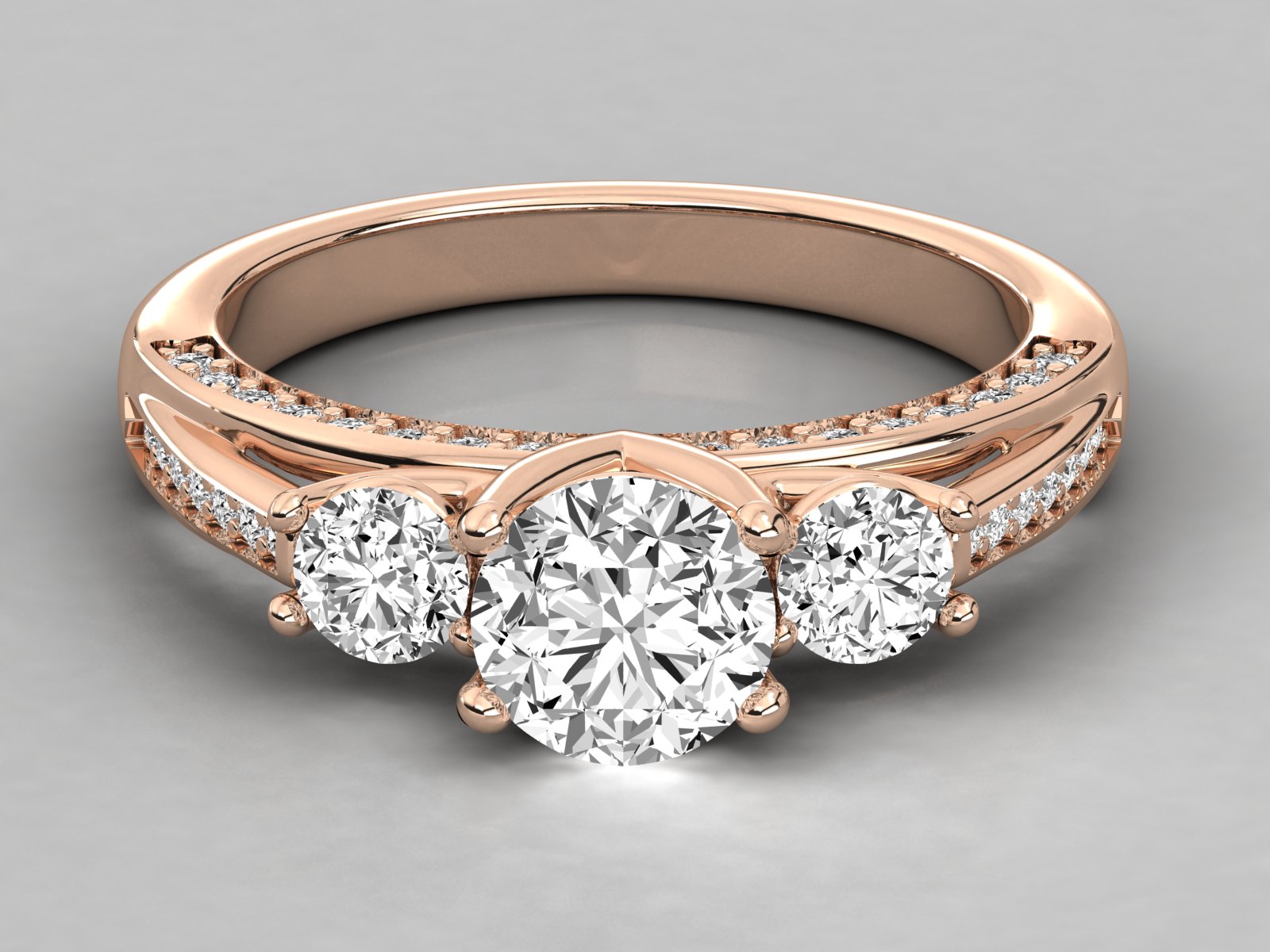 Rose Gold Plated Sterling Silver Ring