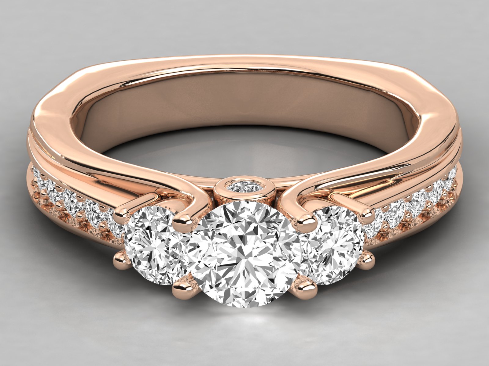 Rose Gold Plated Sterling Silver Ring