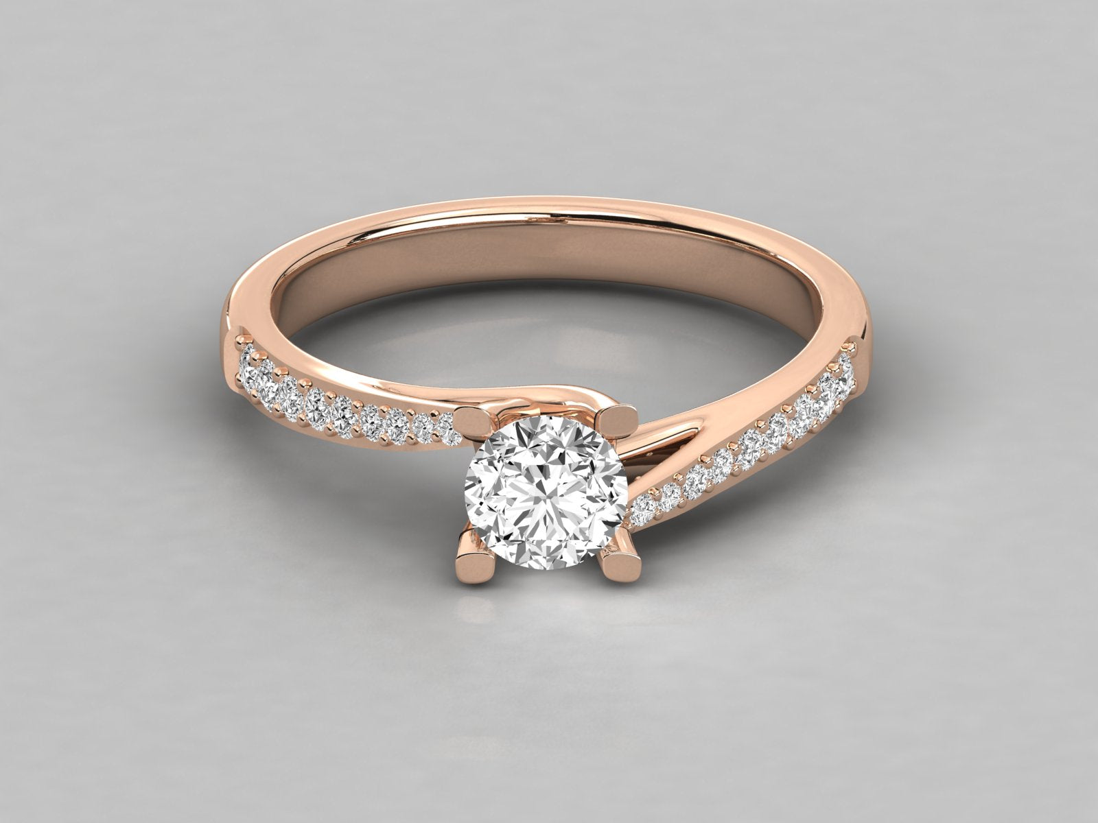 Rose Gold Plated Sterling Silver Ring