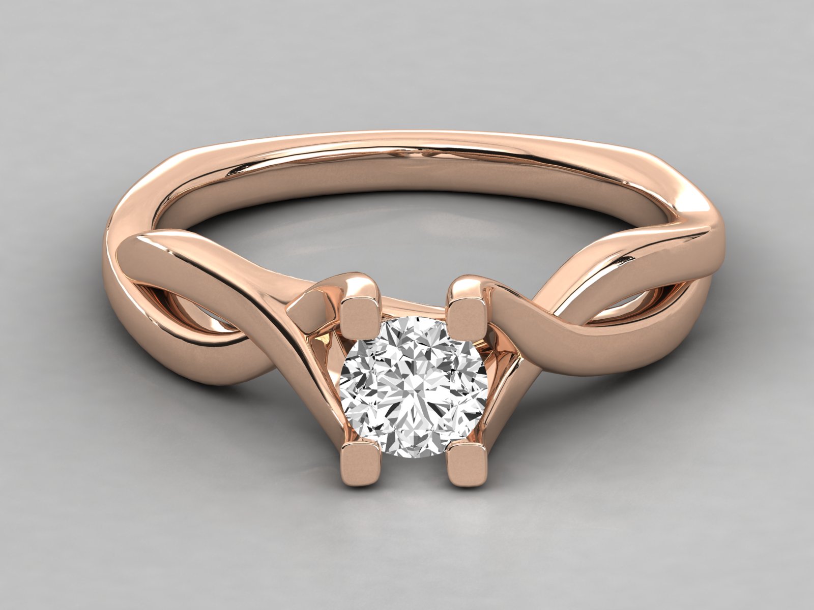 Rose Gold Plated Sterling Silver Ring