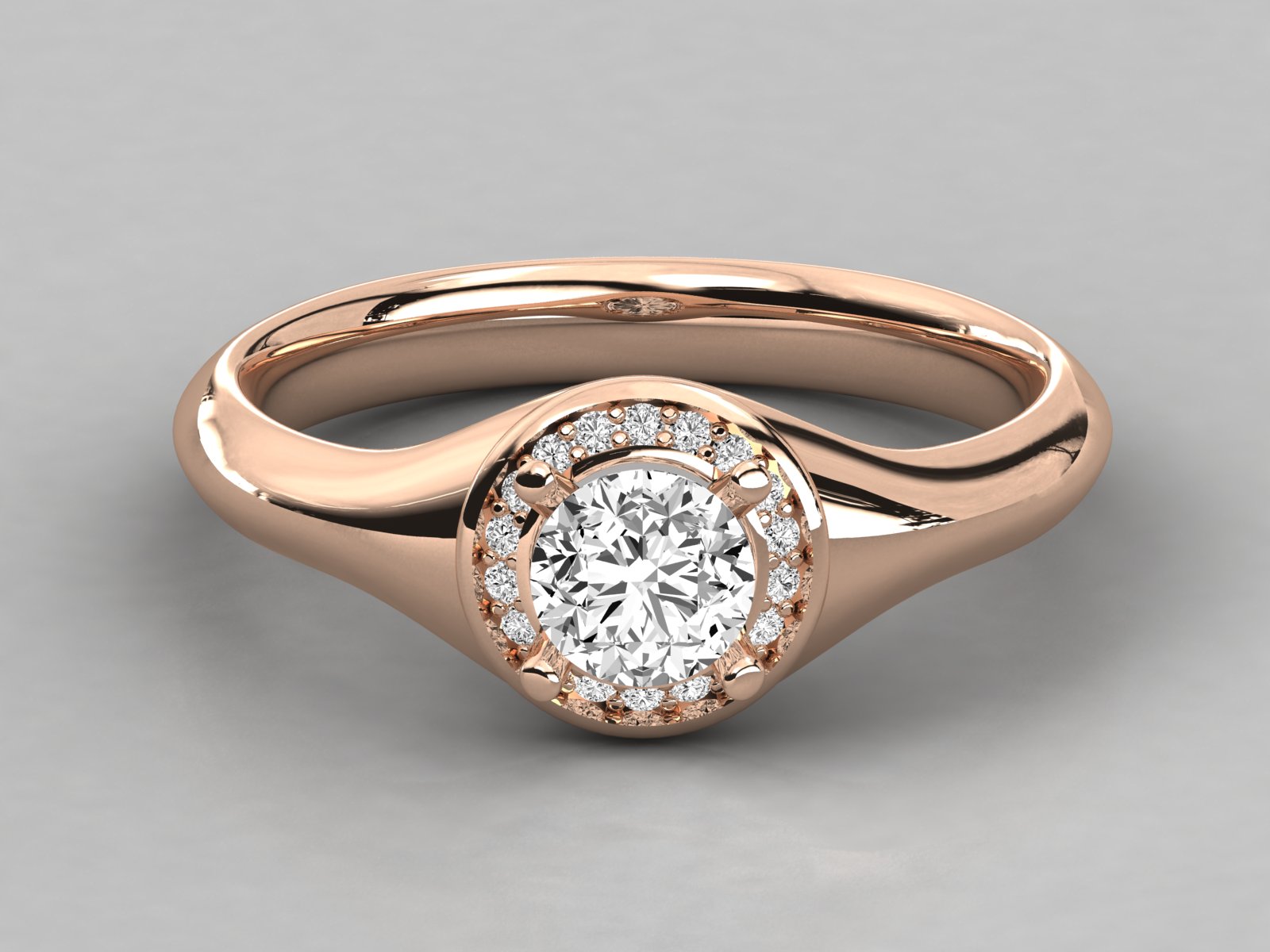 Rose Gold Plated Sterling Silver Ring