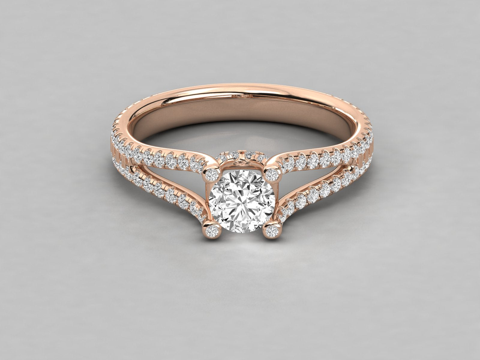 Rose Gold Plated Sterling Silver Ring