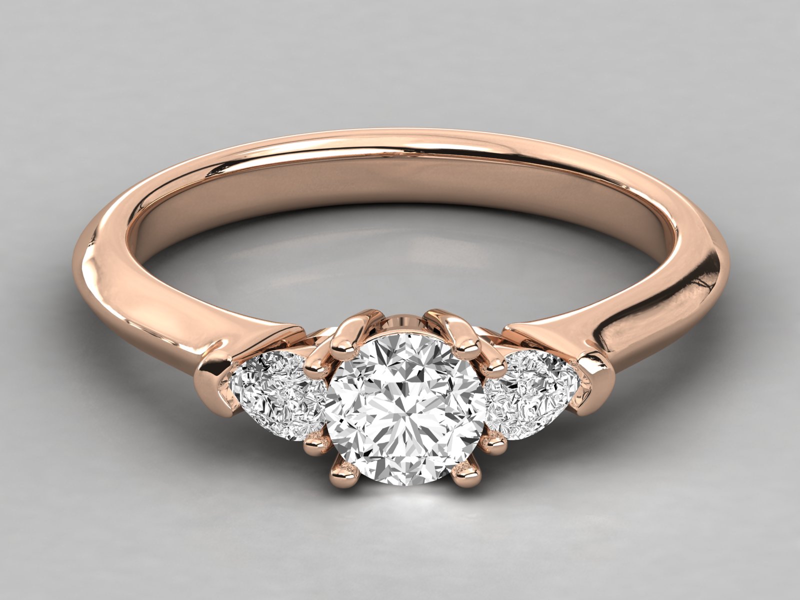 Rose Gold Plated Sterling Silver Ring