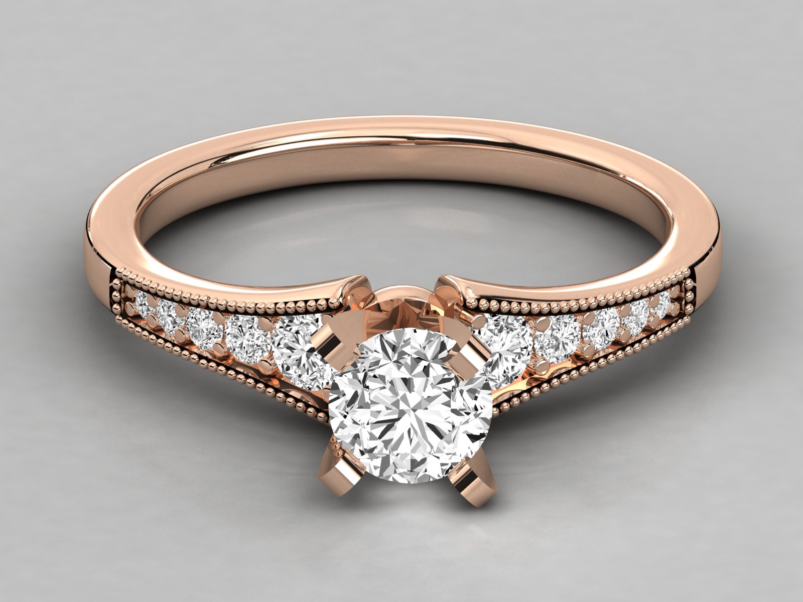 Rose Gold Plated Sterling Silver Ring