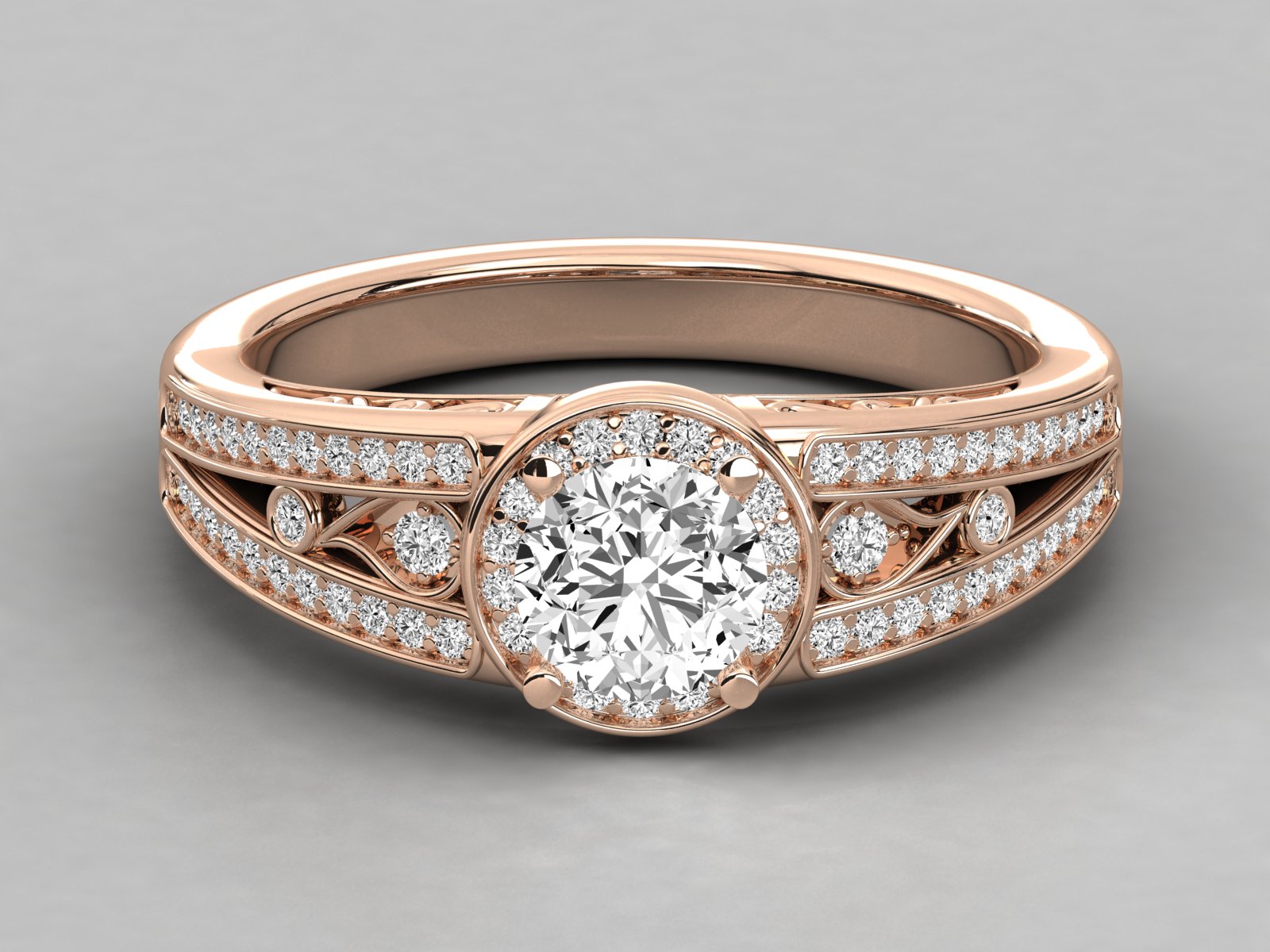 Rose Gold Plated Sterling Silver Ring