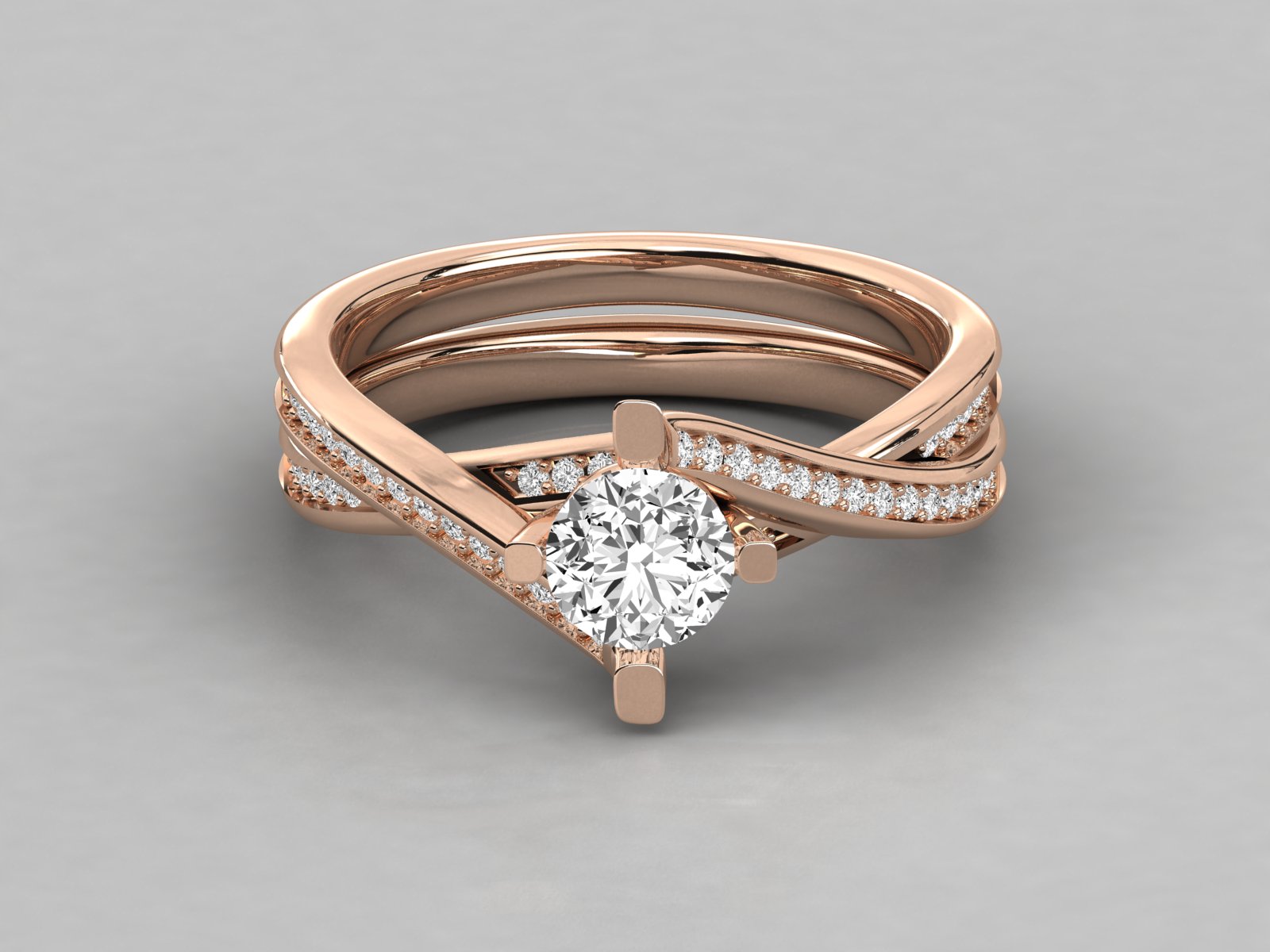 Rose Gold Plated Sterling Silver Ring