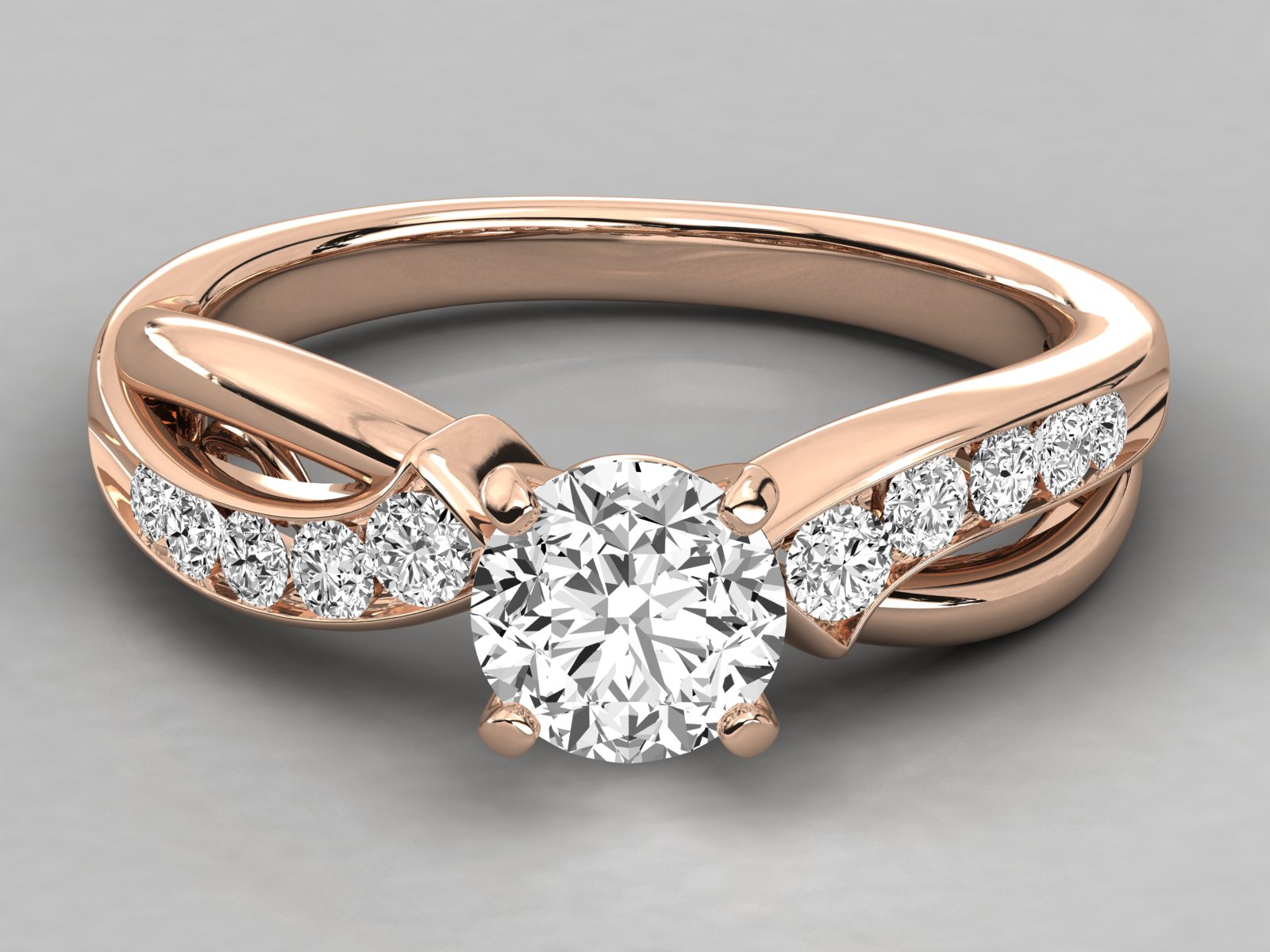 Rose Gold Plated Sterling Silver Ring