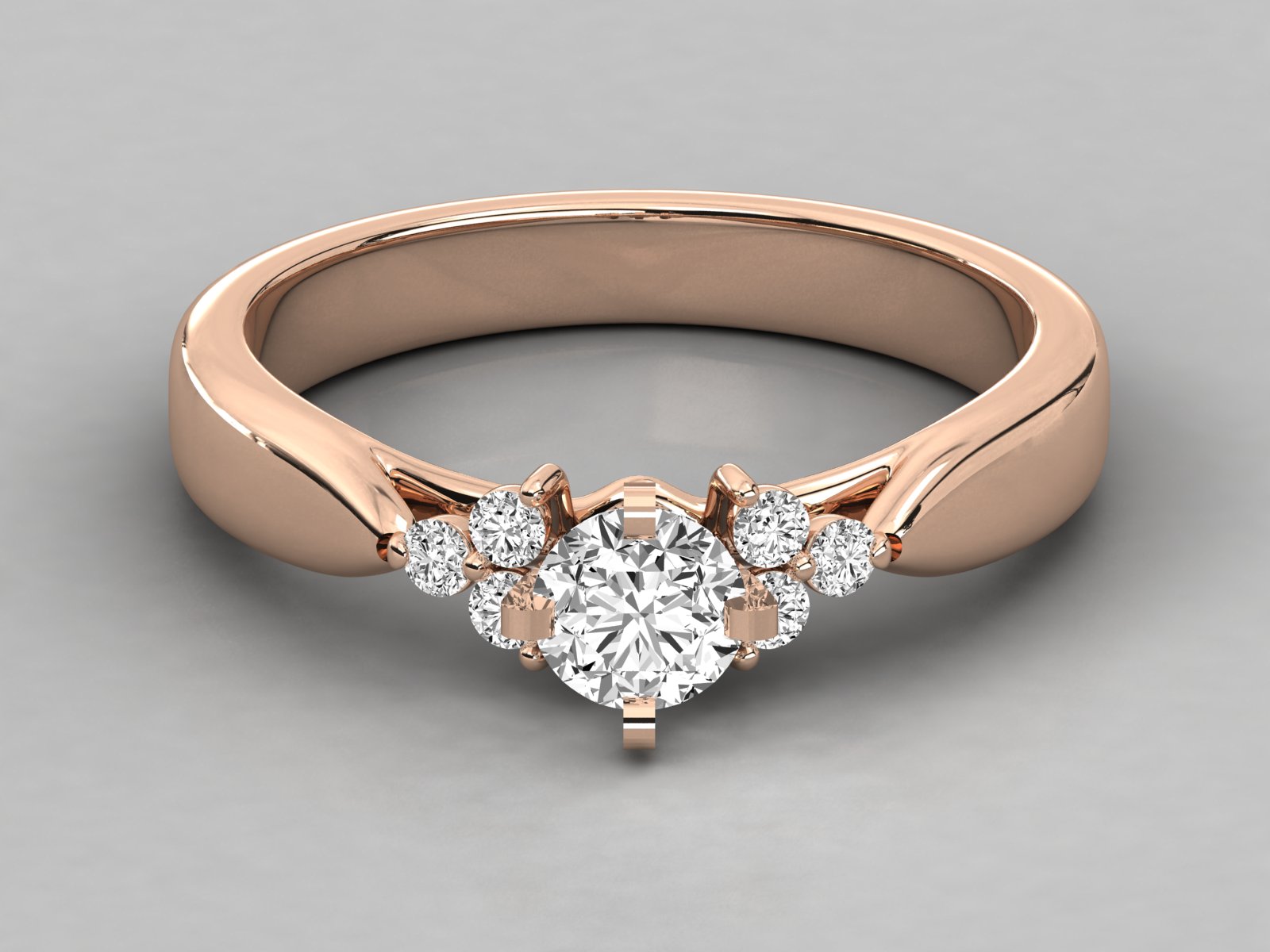 Rose Gold Plated Sterling Silver Ring