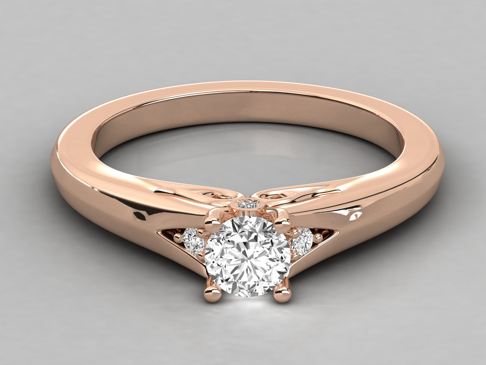 Rose Gold Plated Sterling Silver Ring