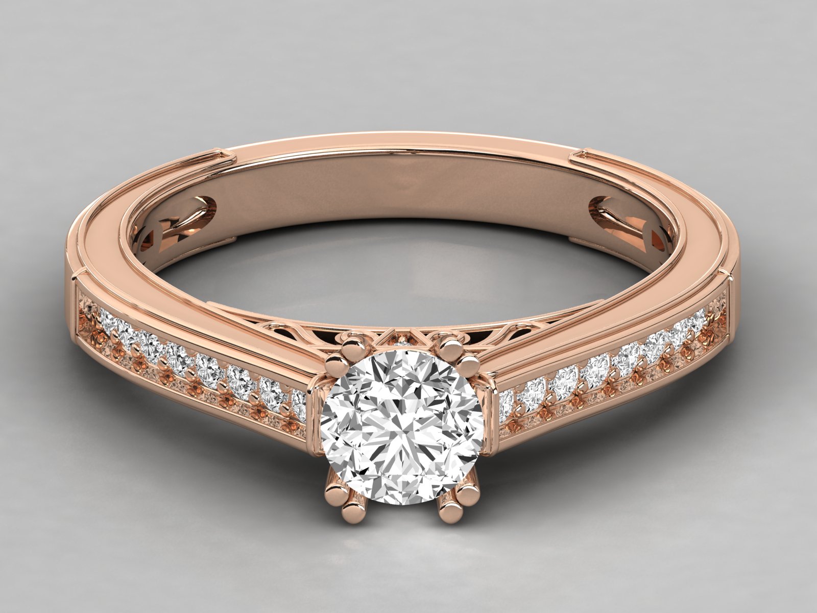 Rose Gold Plated Sterling Silver Ring
