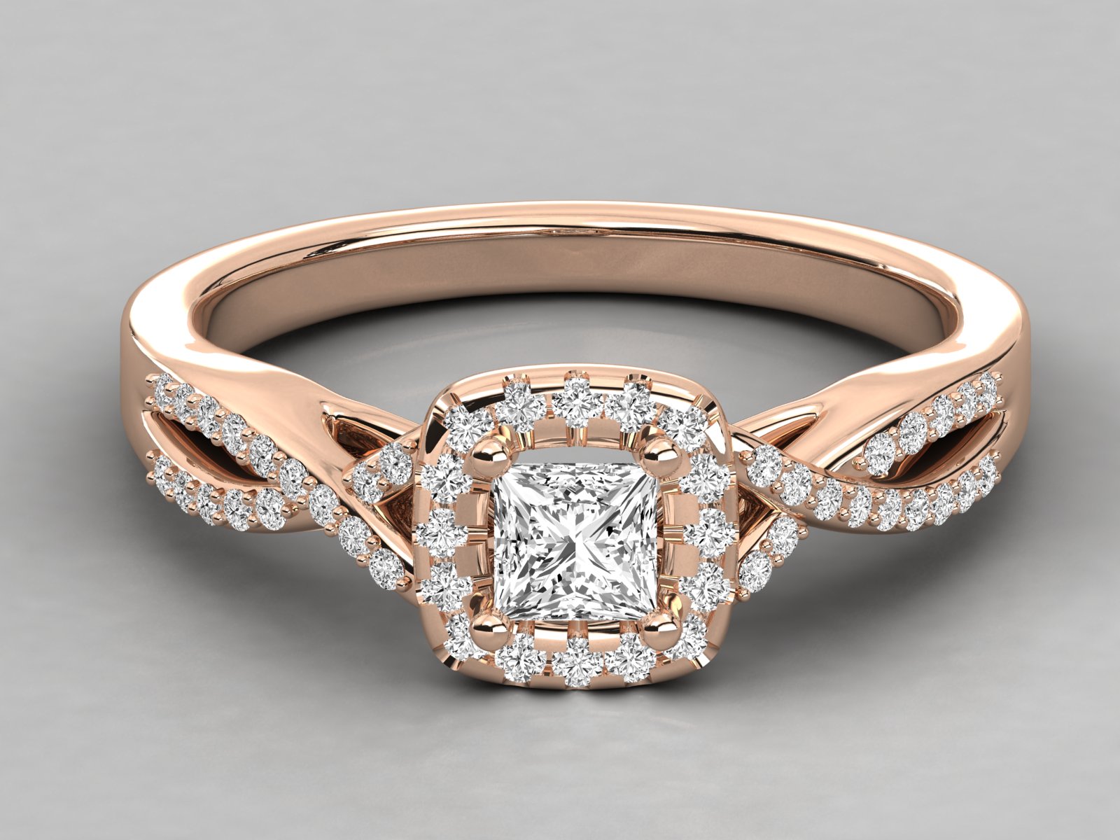 Rose Gold Plated Sterling Silver Ring