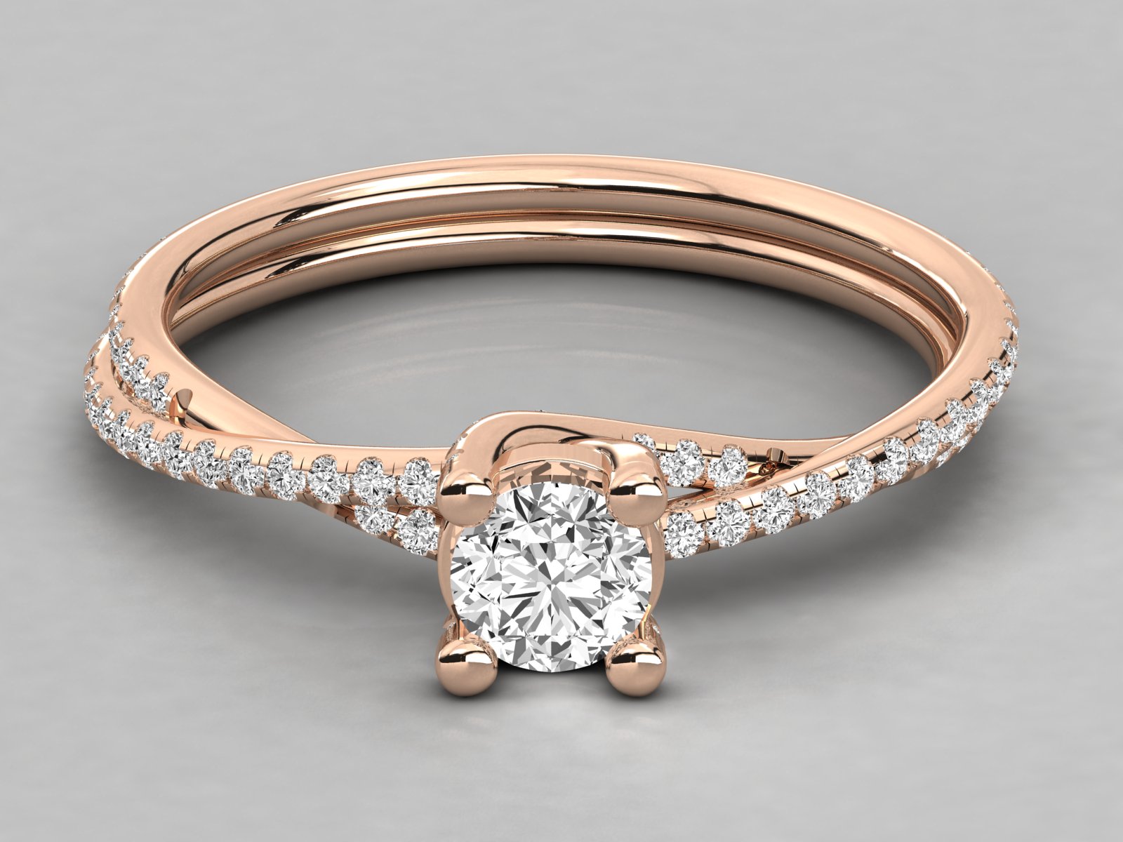 Rose Gold Plated Sterling Silver Ring