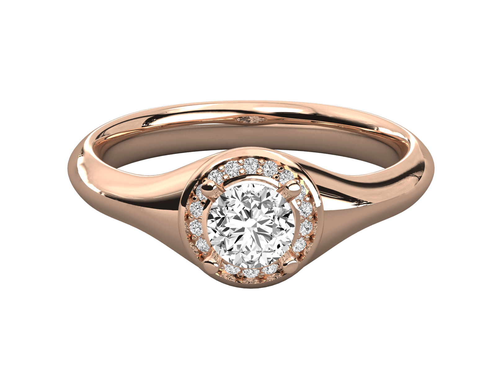 Rose Gold Plated Sterling Silver Ring