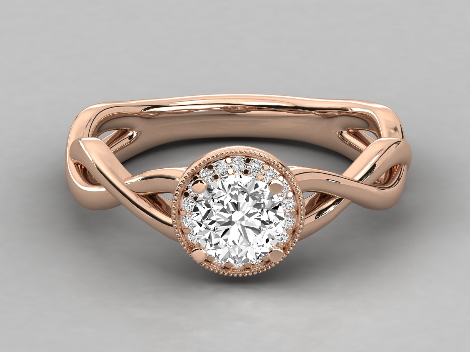Rose Gold Plated Sterling Silver Ring