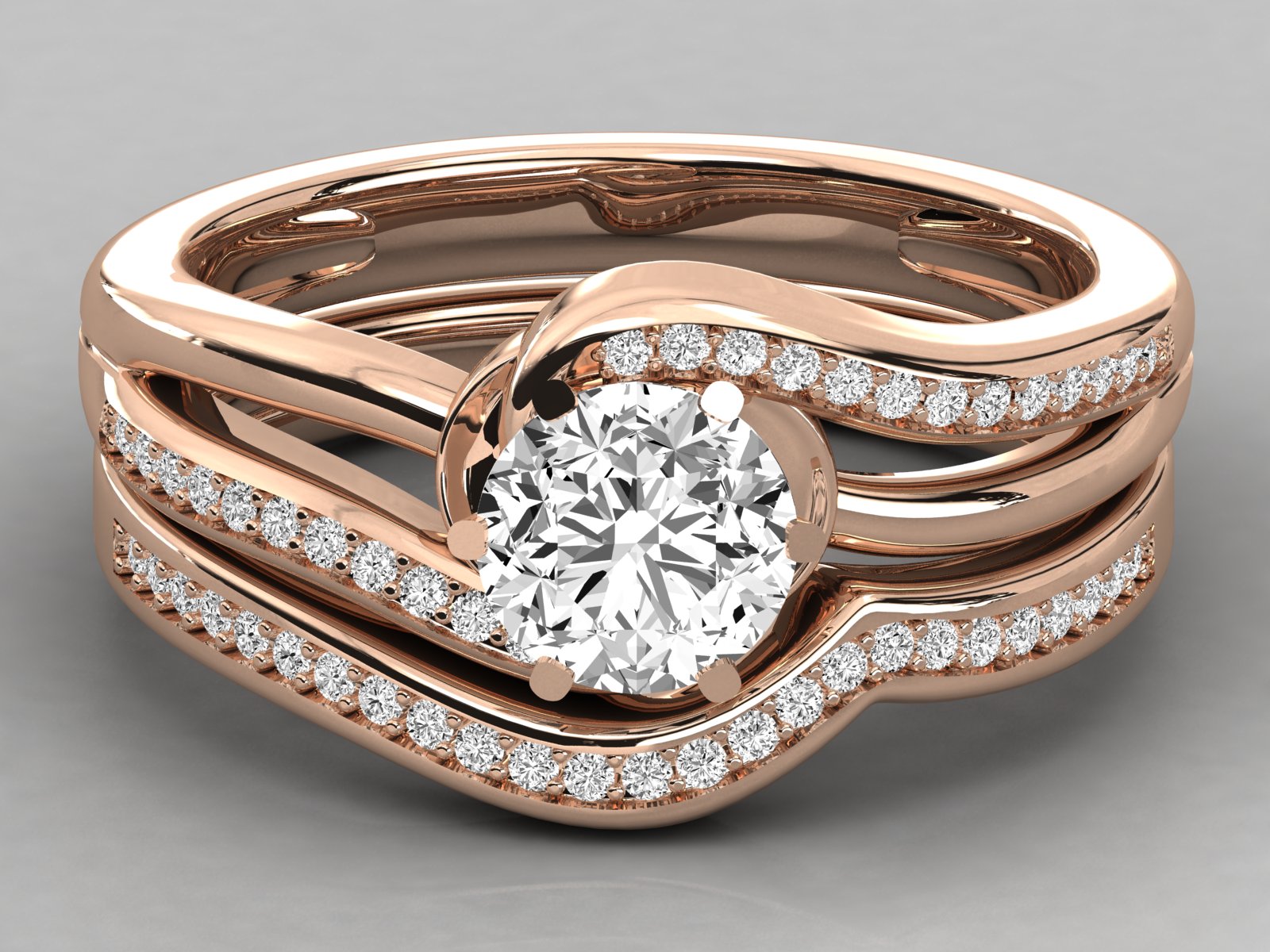 Rose Gold Plated Sterling Silver Ring