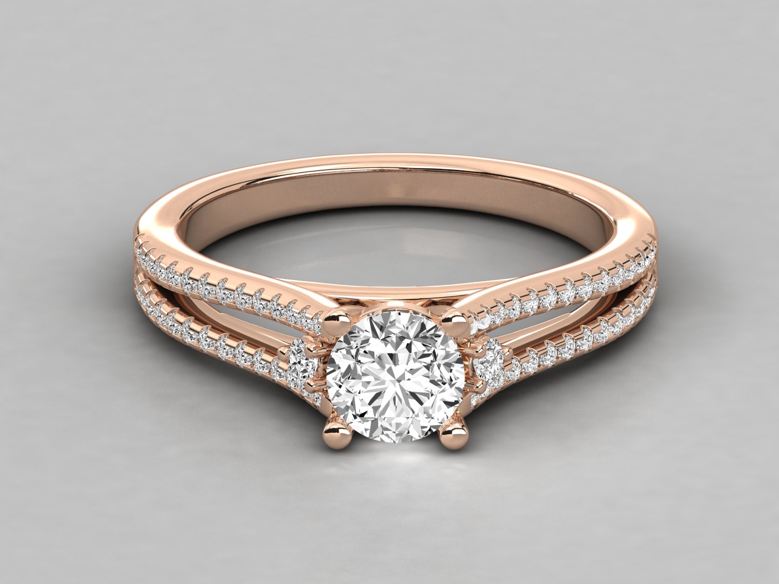 Rose Gold Plated Sterling Silver Ring
