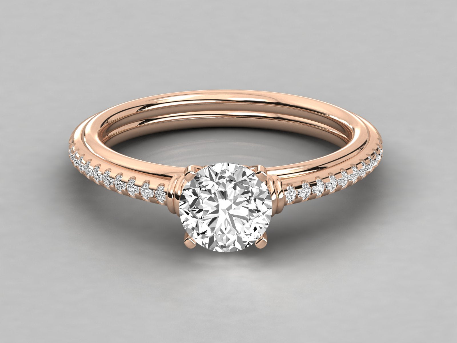 Rose Gold Plated Sterling Silver Ring