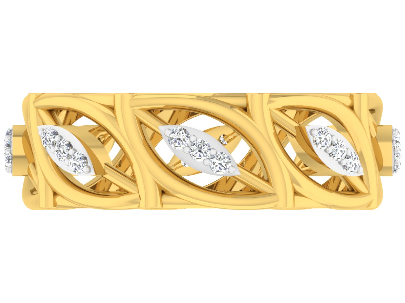 Yellow Gold Plated Sterling Silver Ring