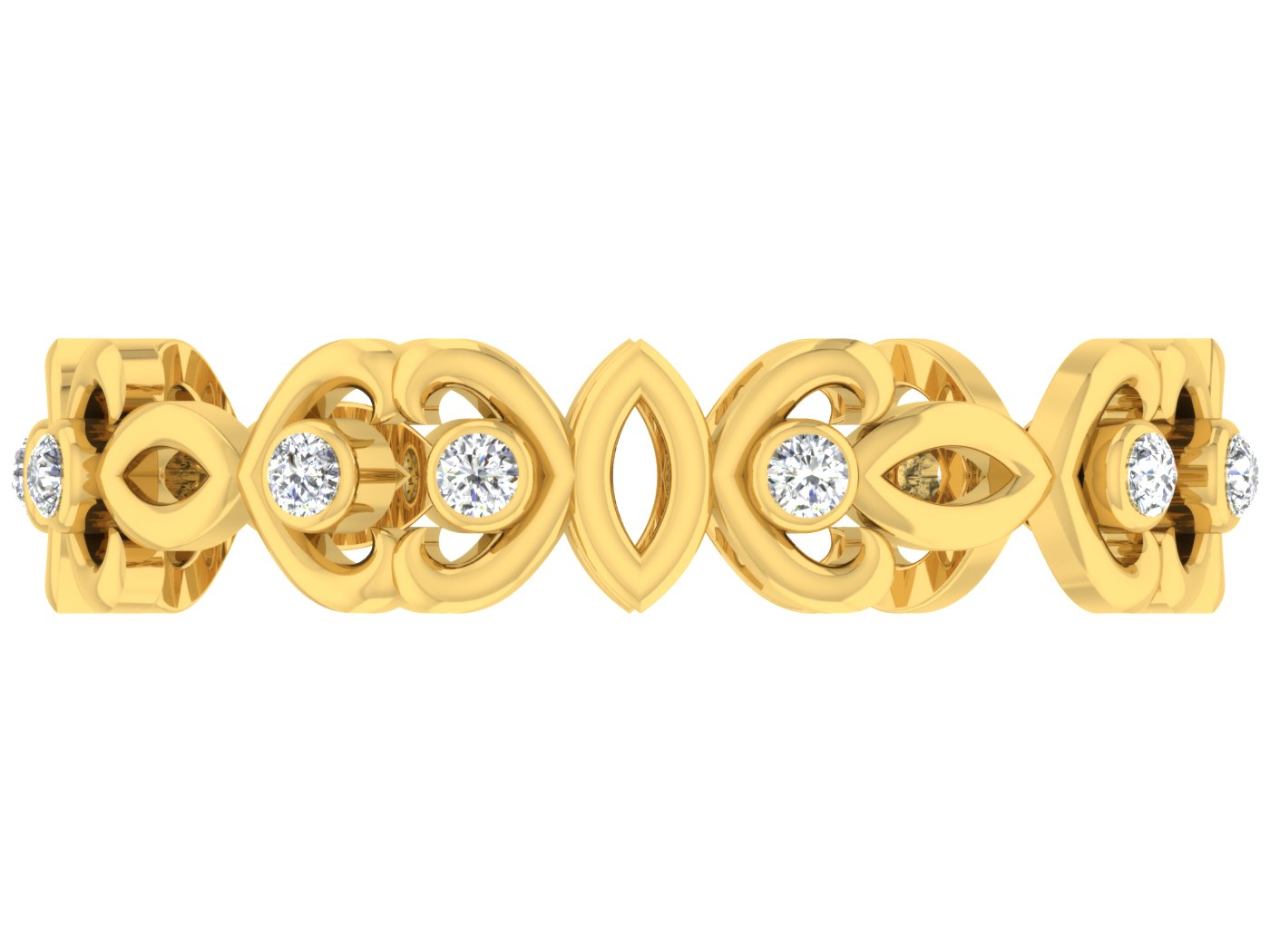 Yellow Gold Plated Sterling Silver Ring