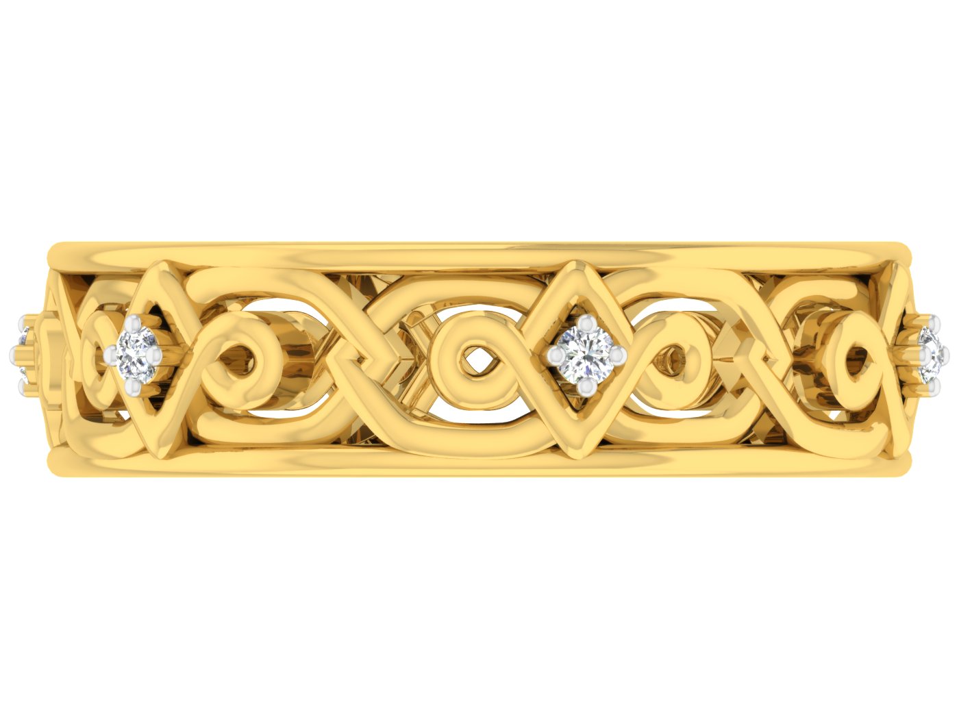 Yellow Gold Plated Sterling Silver Ring