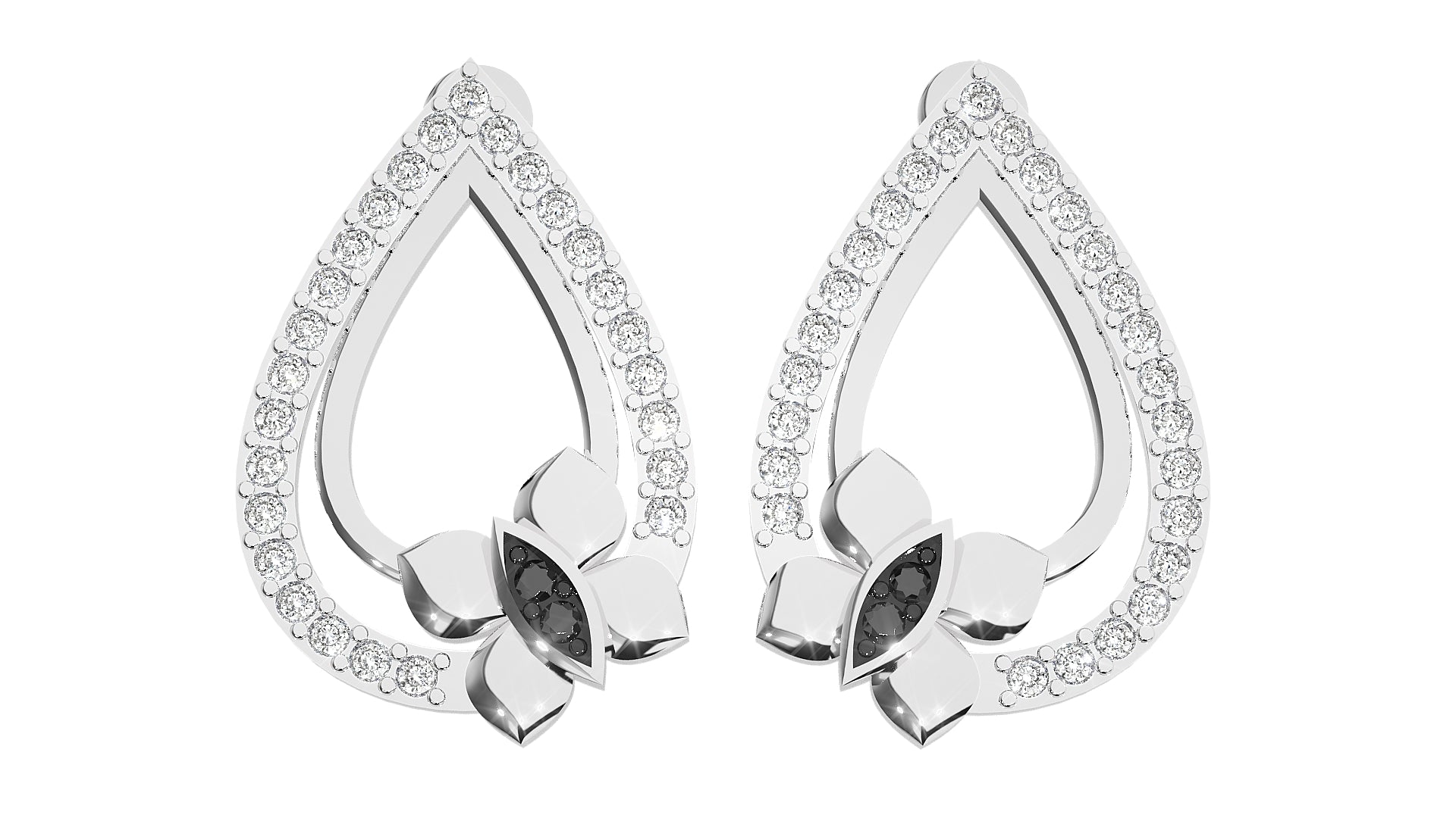 White Gold Earings