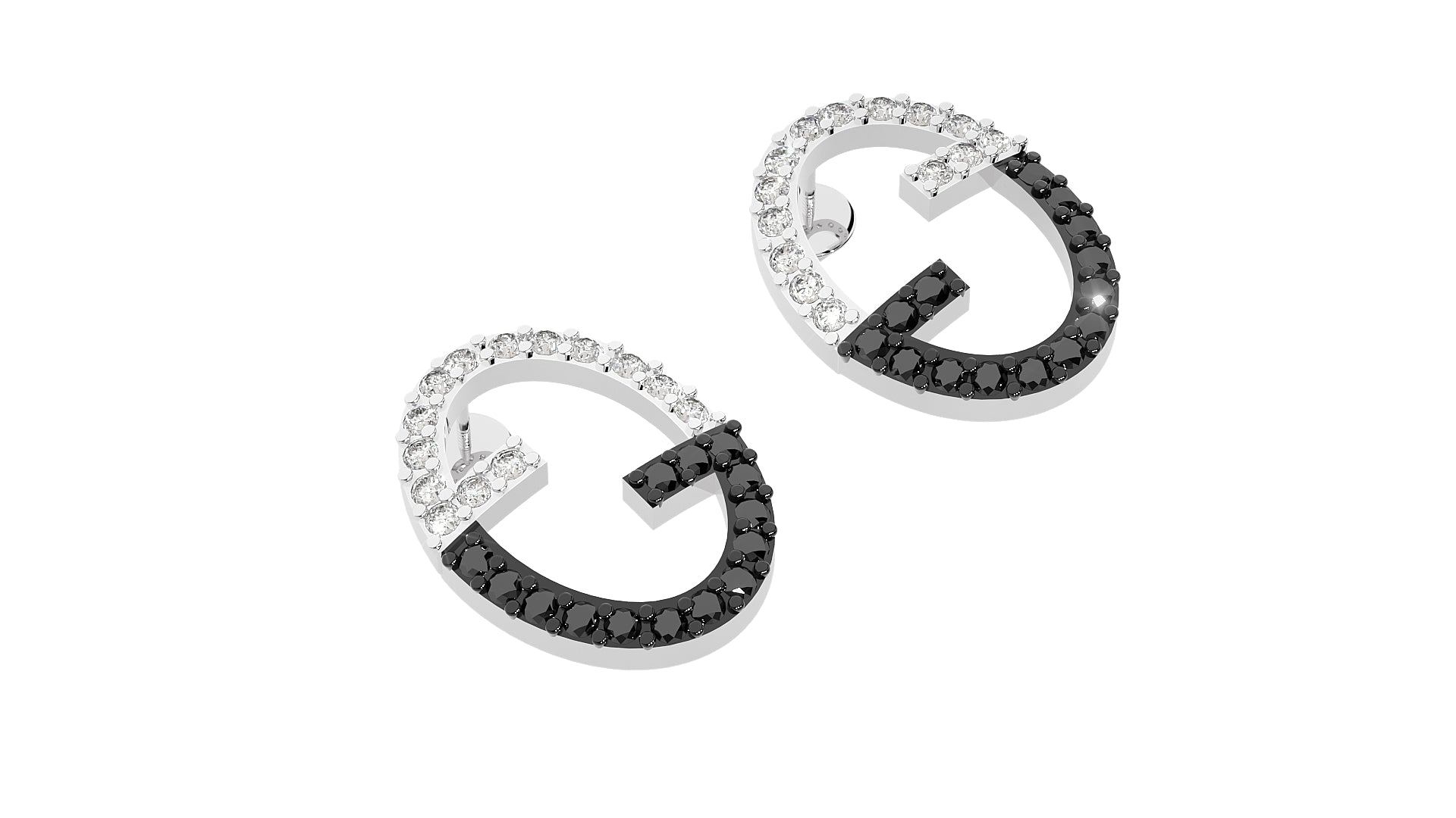 White Gold Earings