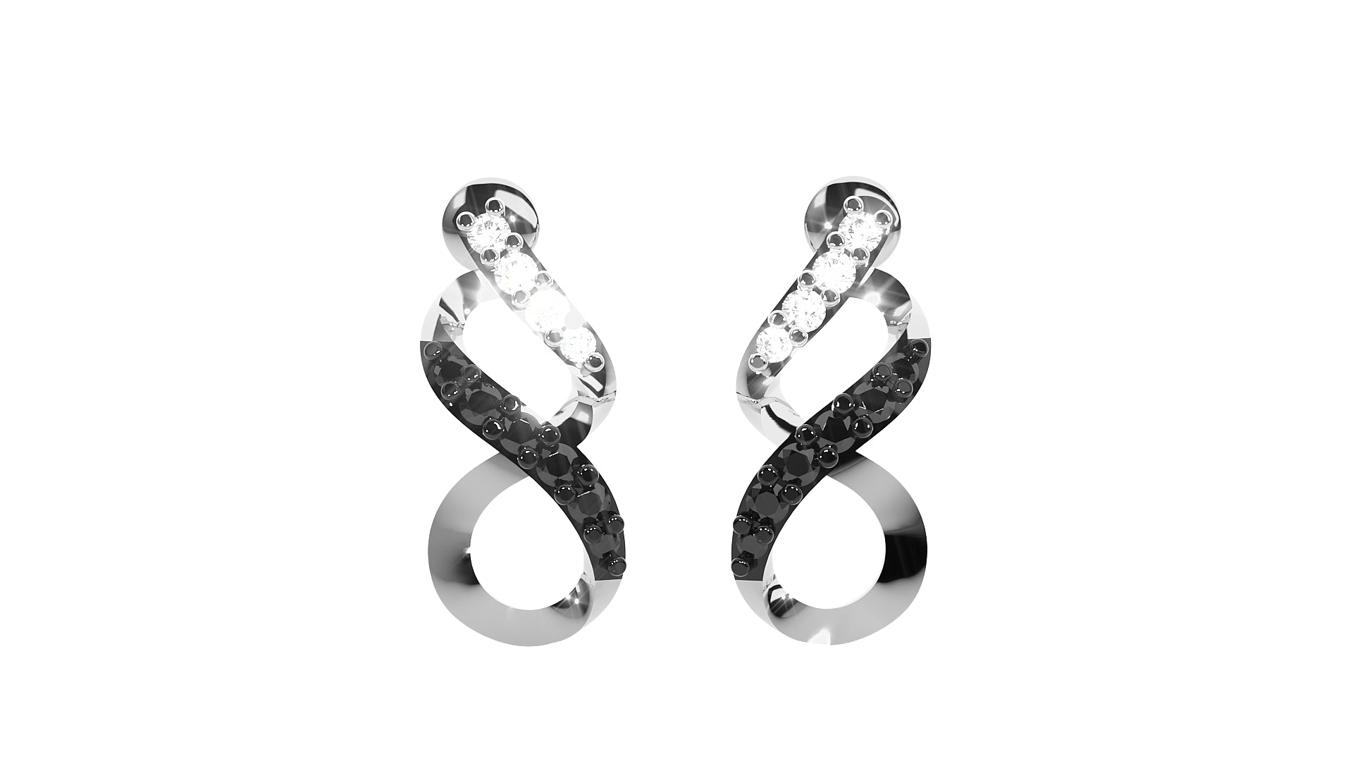 White Gold Earings