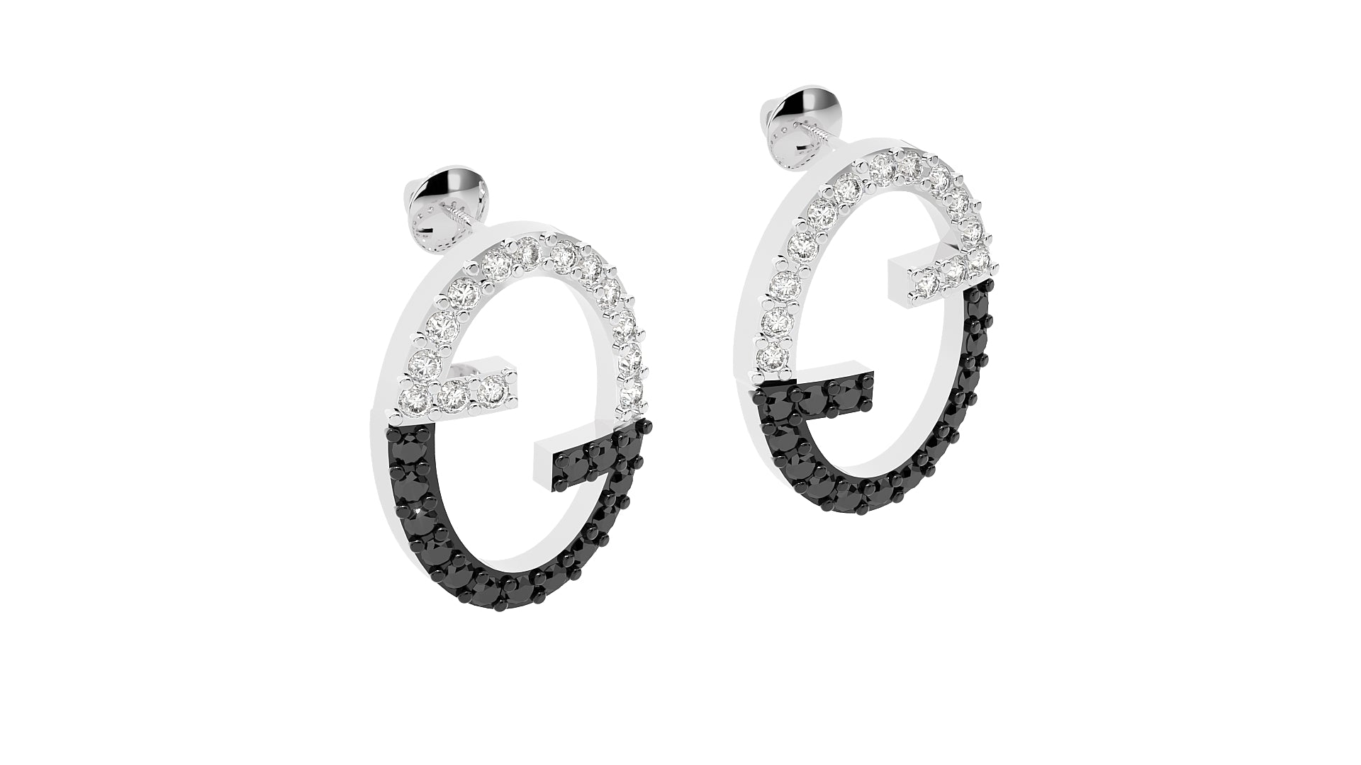 White Gold Earings