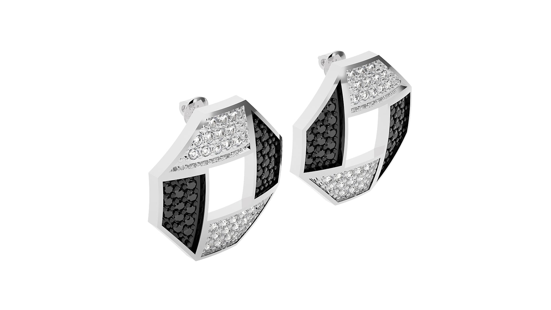White Gold Earings
