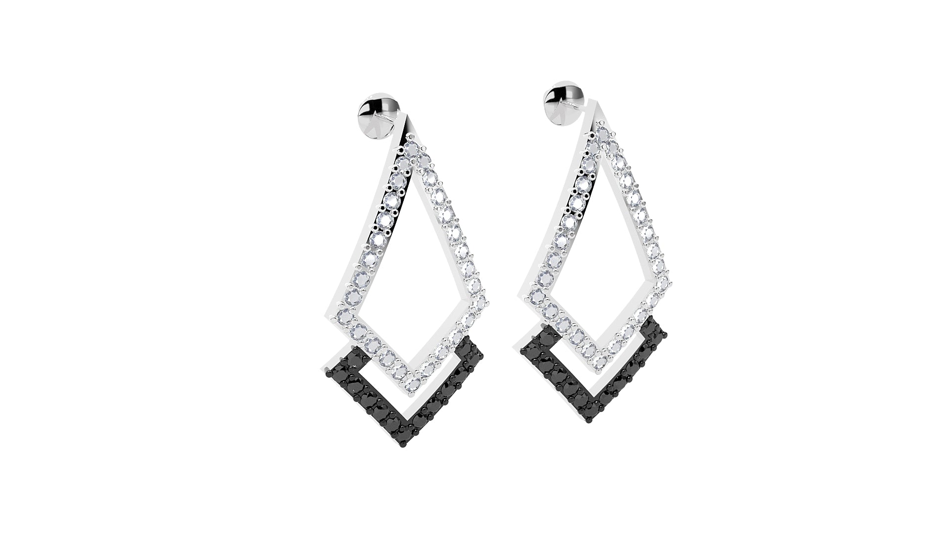 White Gold Earings