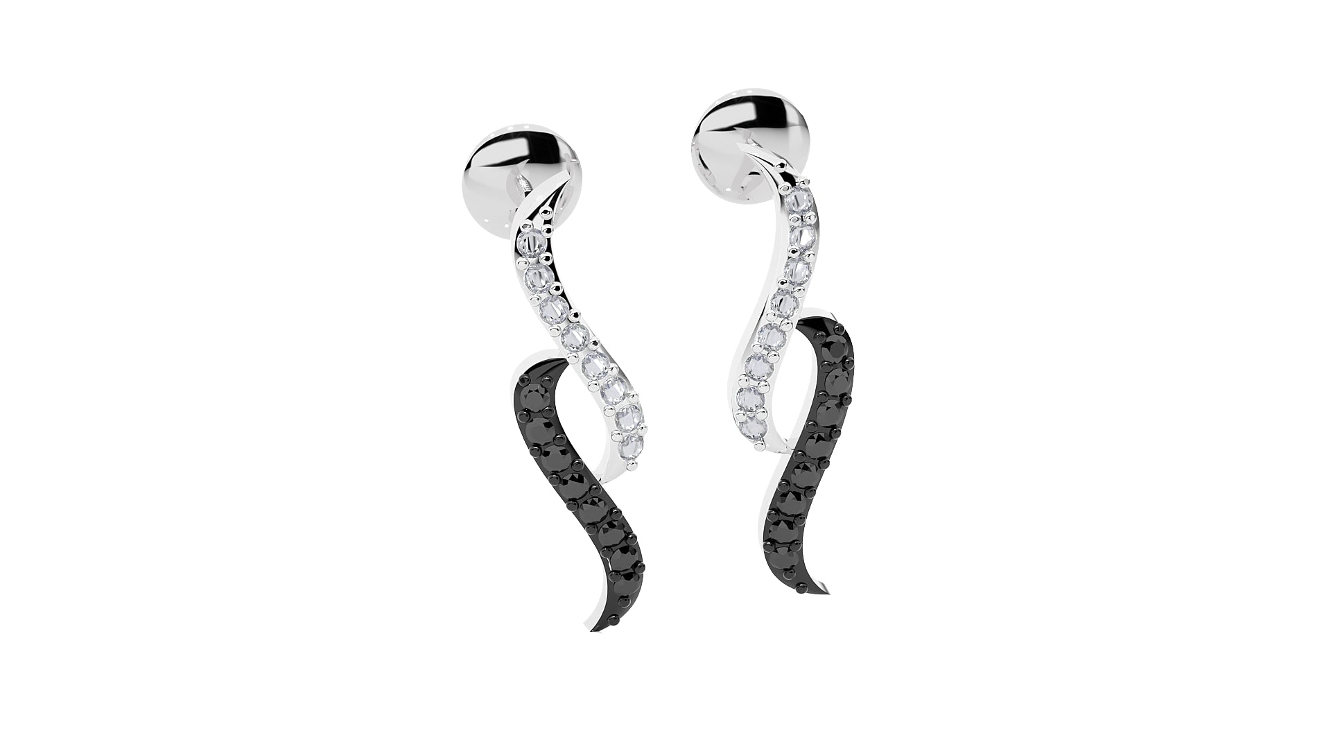 White Gold Earings