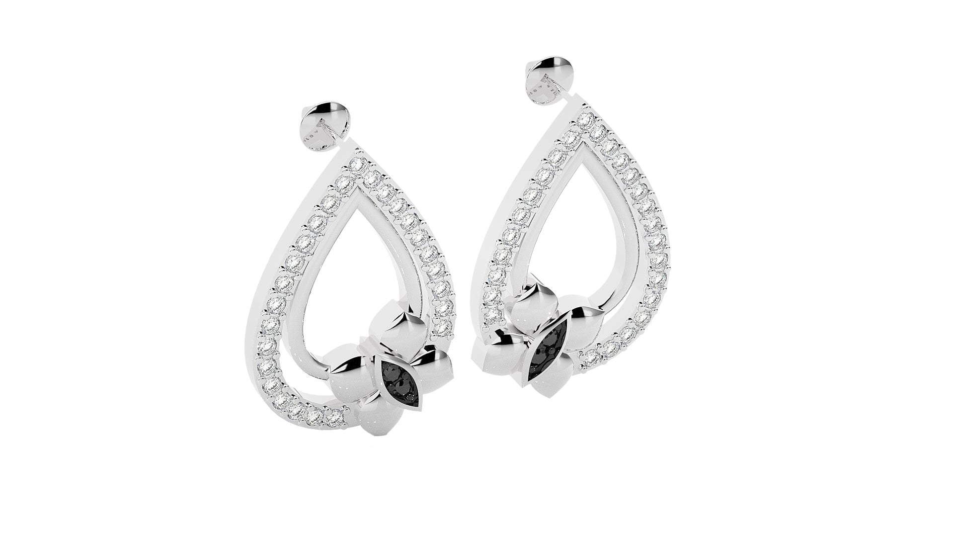 White Gold Earings