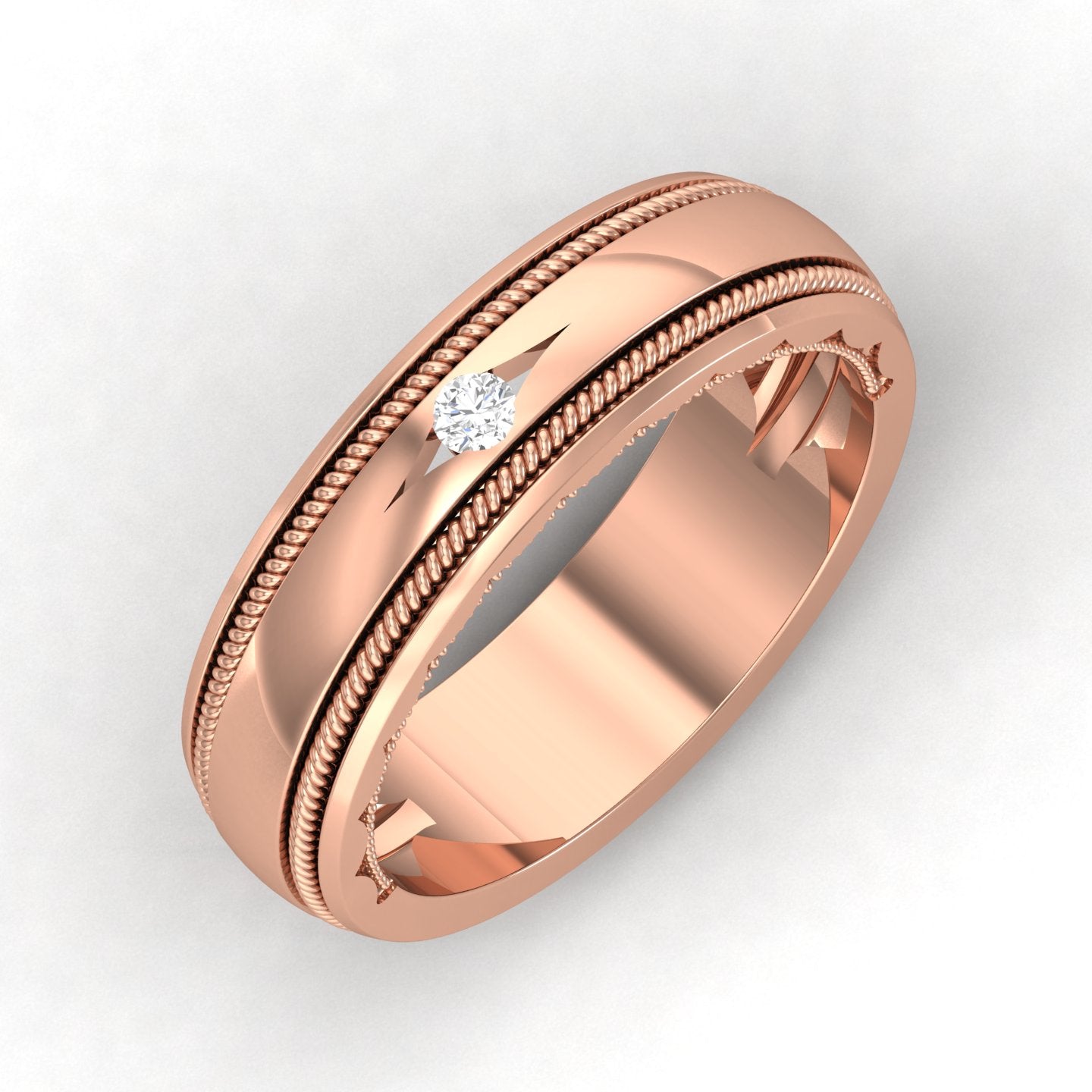 Rose Gold Plated Sterling Silver Ring