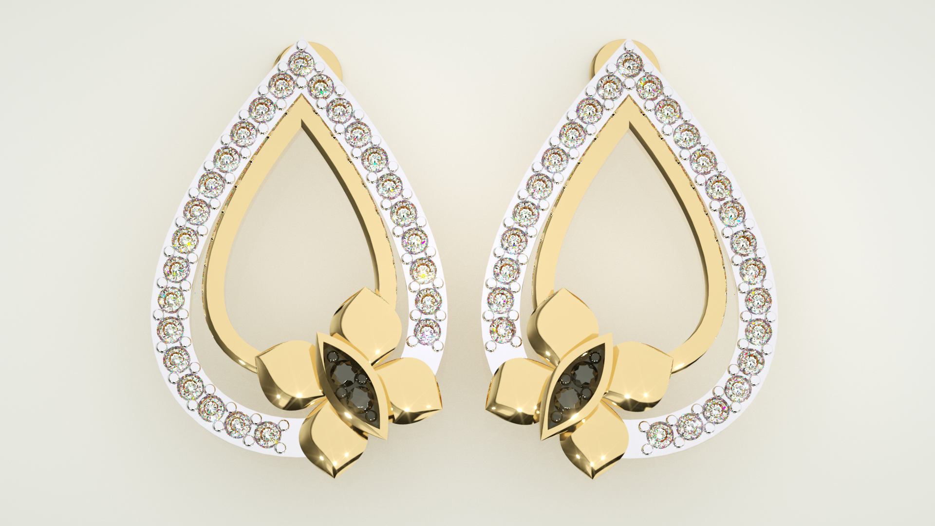 Yellow Gold Earings