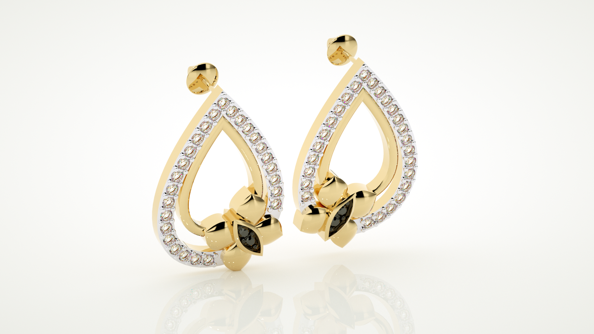 Yellow Gold Earings