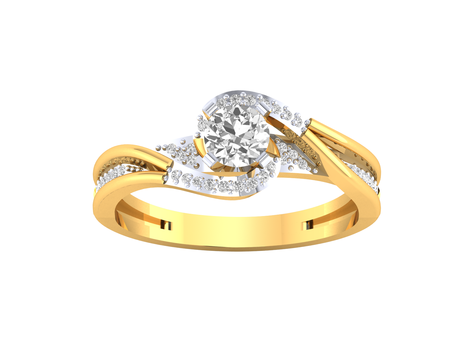 Yellow Gold Plated Sterling Silver Ring