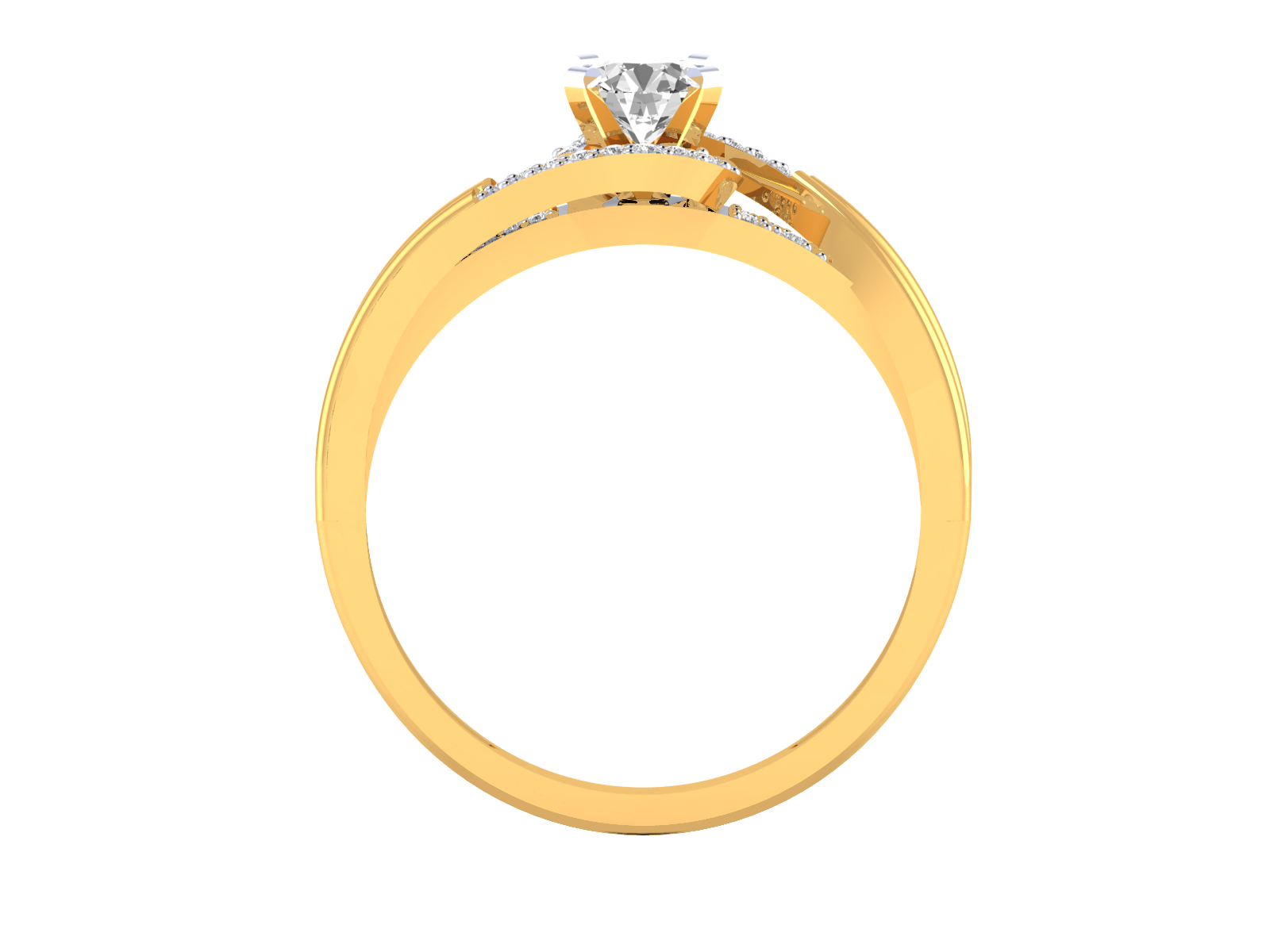 Yellow Gold Plated Sterling Silver Ring